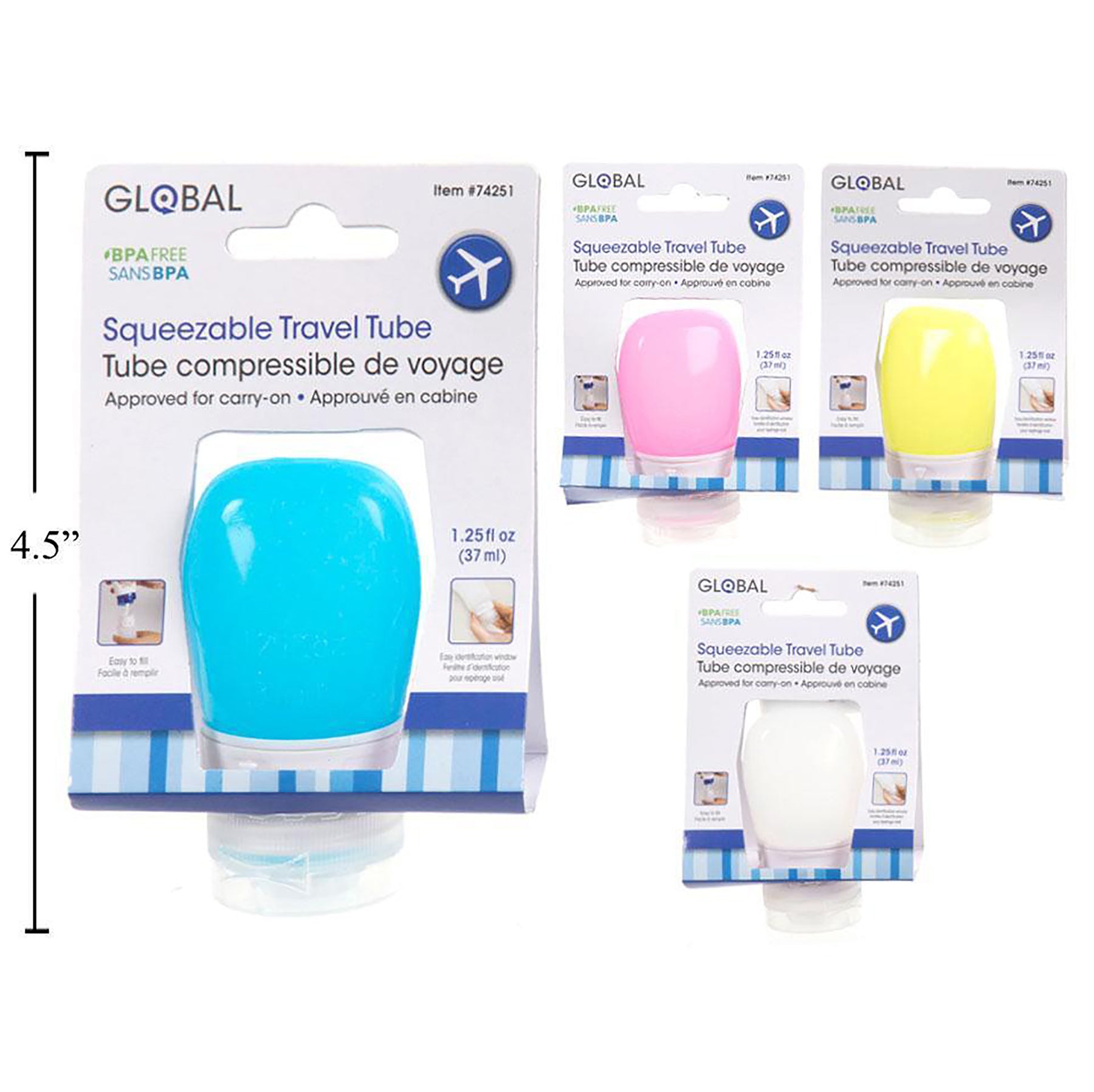 Global Squeezable Travel Tube 1.25oz