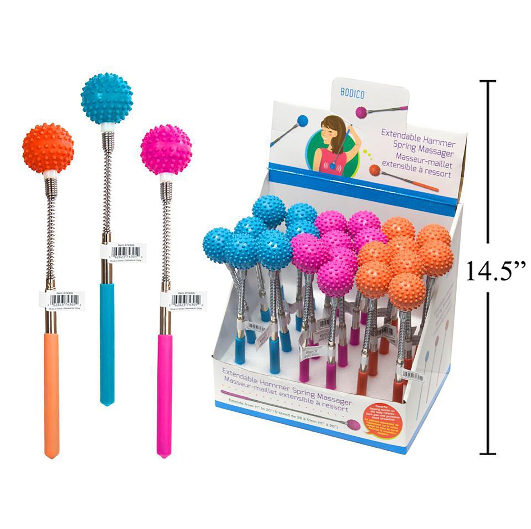 Bodico Hammer Spring Extendable Massager 11 to 20in
