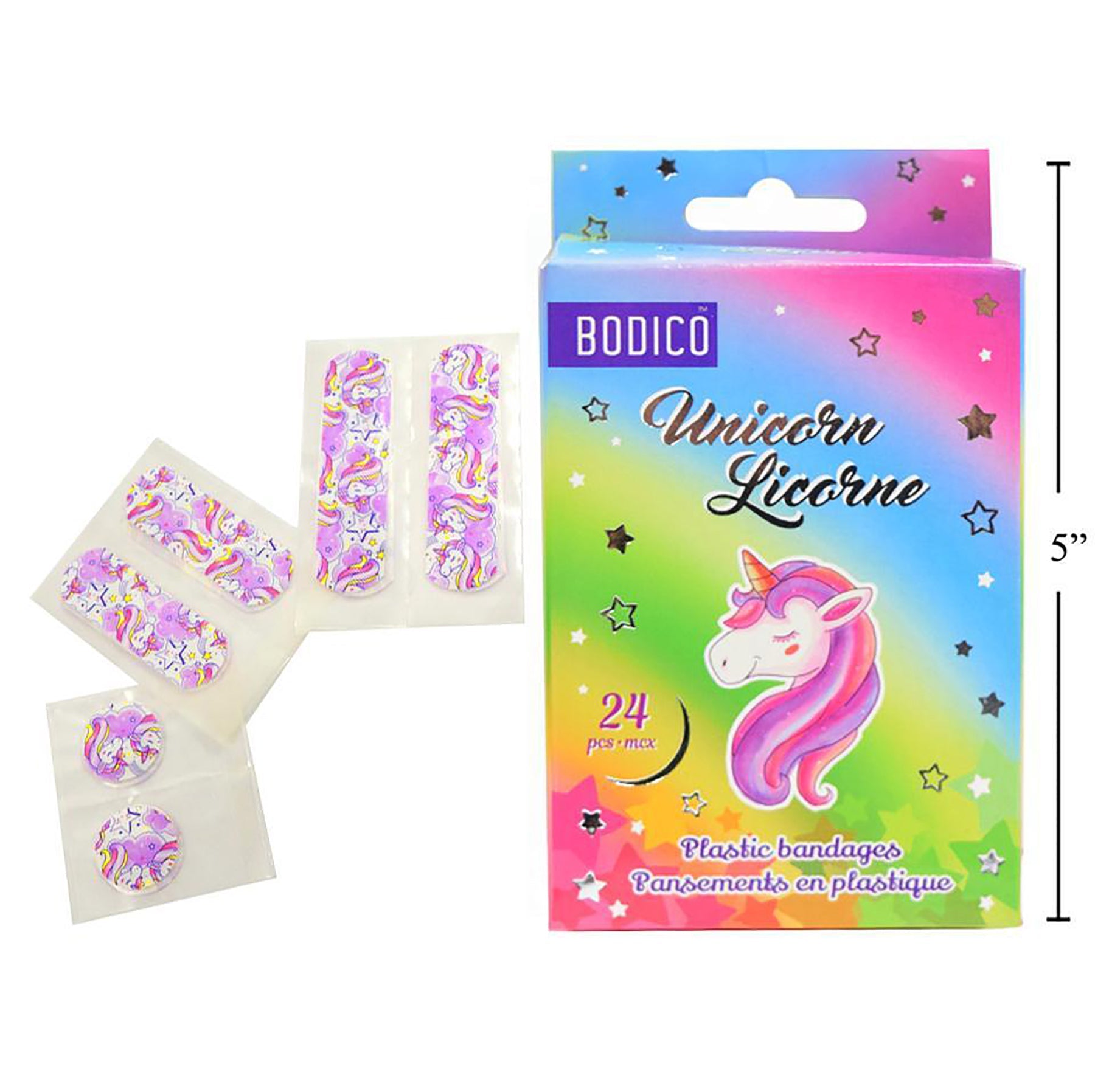 Bodico 24 Plastic Bandages Unicorn