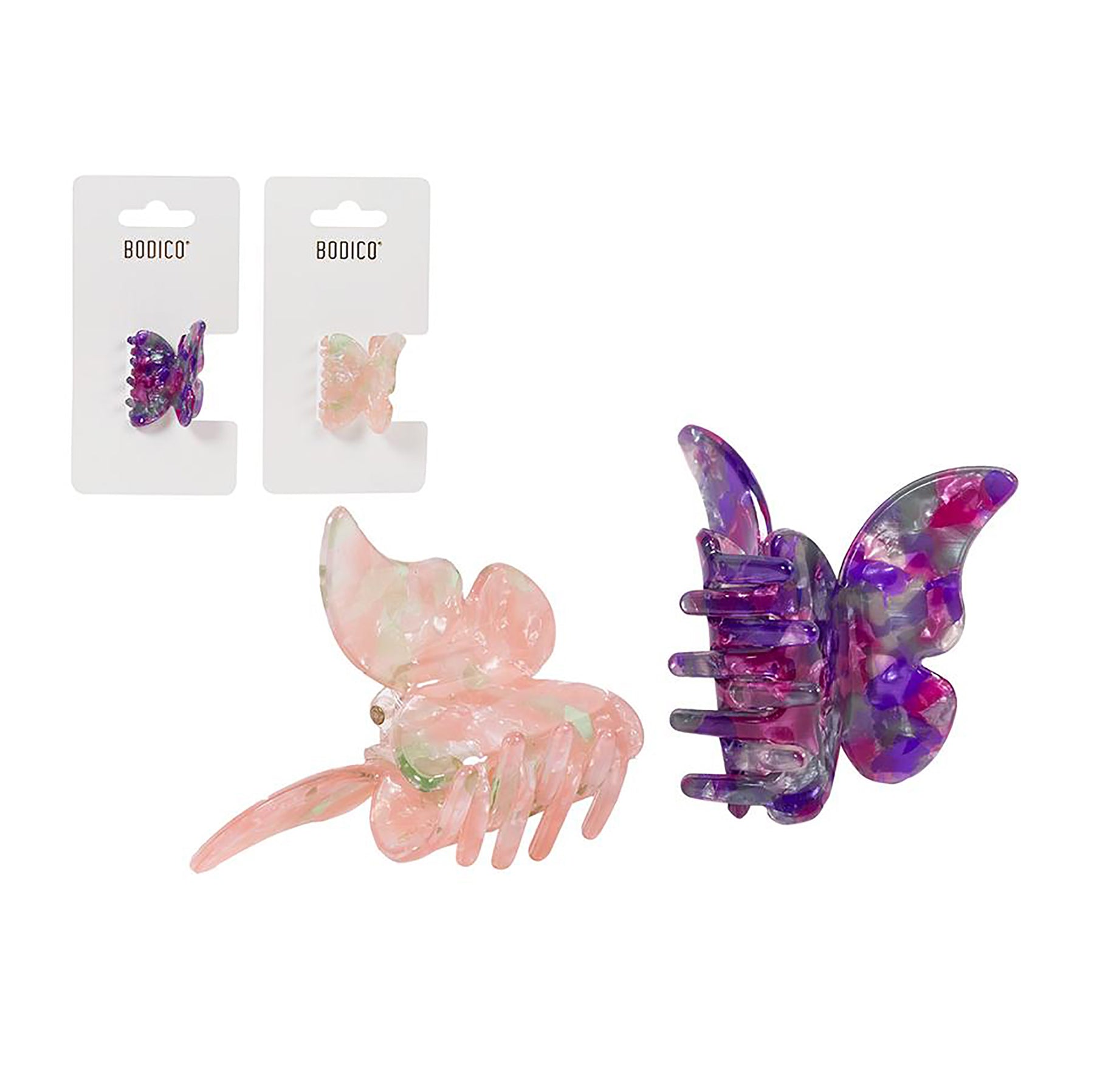 Bodico Butterfly Claw Clip Acrylic 1.25x1.75in