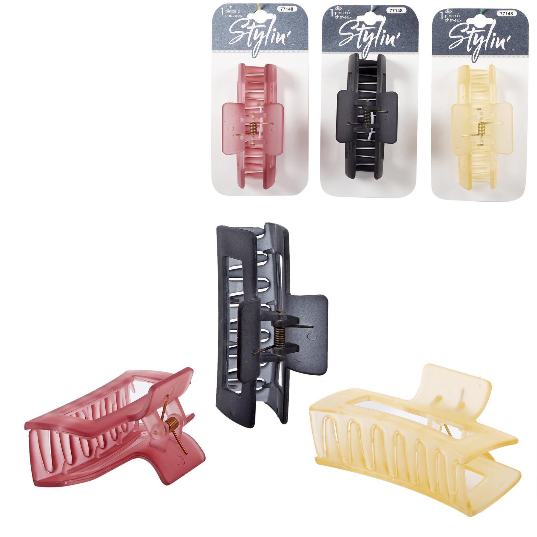 Stylin G Claw Clip Frosted Rectangular 3.25x1.8in