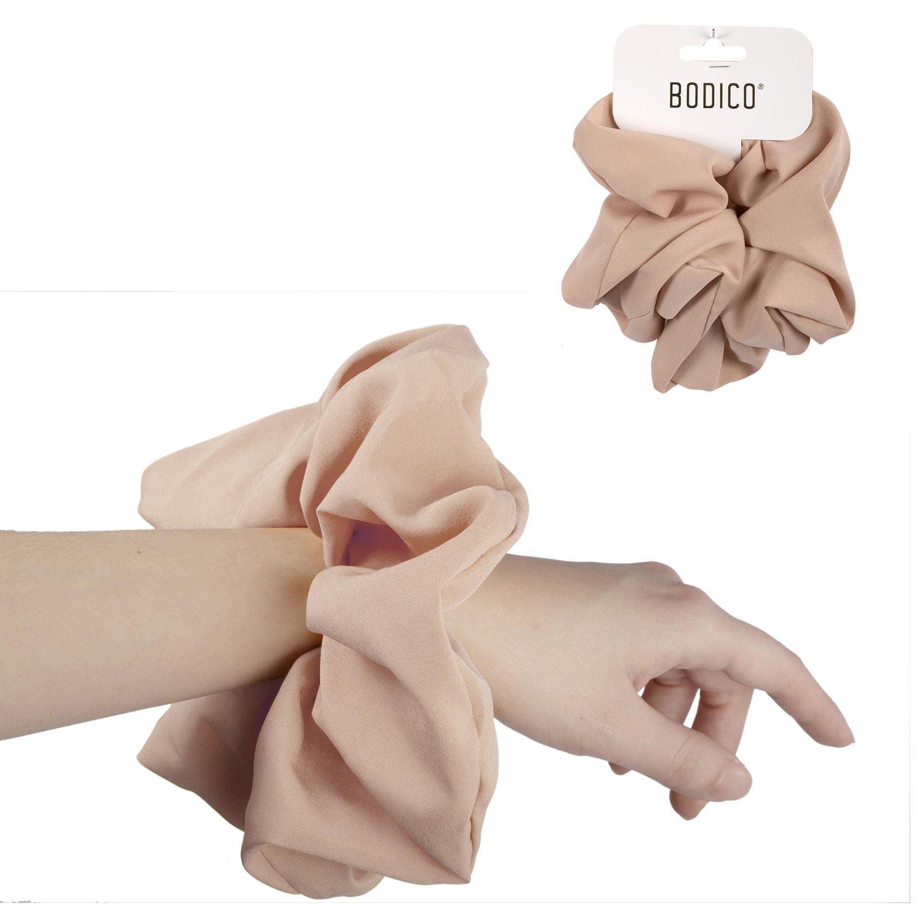 Bodico Scrunchie Beige Extra Large 6.5in