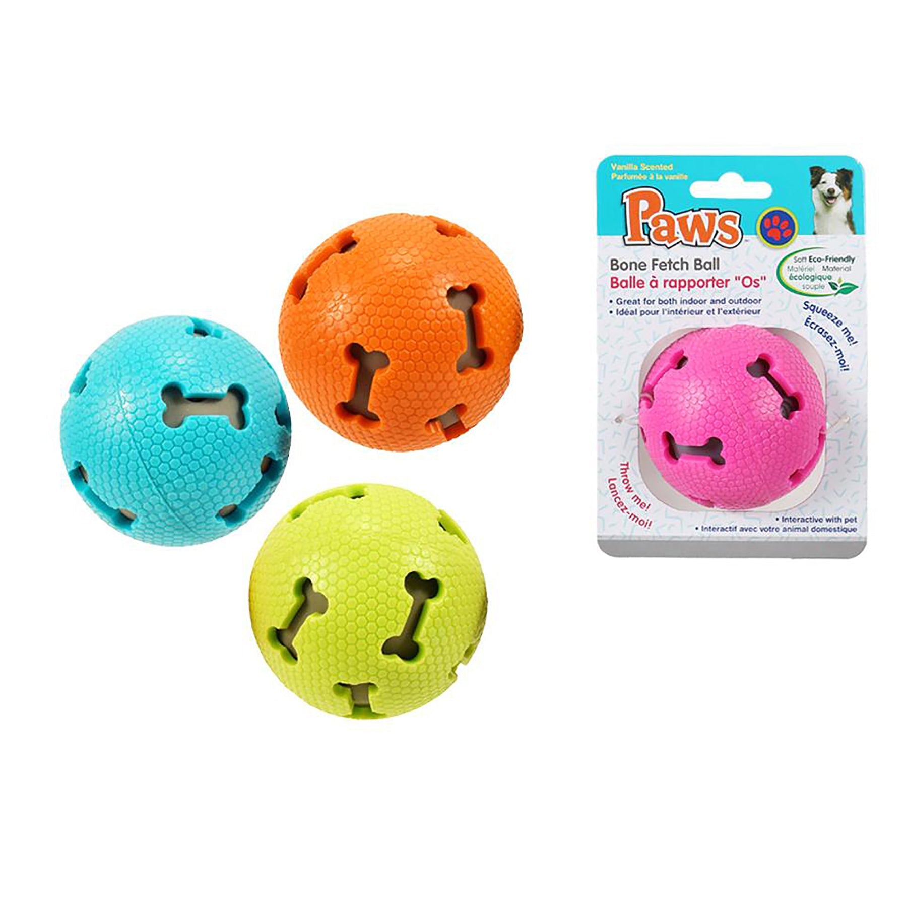 PAWS Fetch Ball Bone 2.75in
