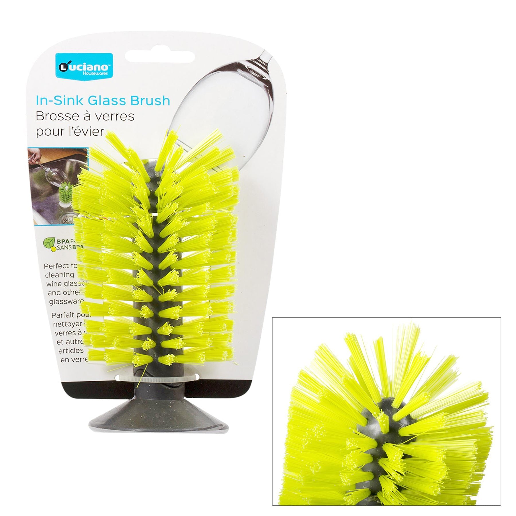 Luciano In-Sink Glass Brush 6.5x3in