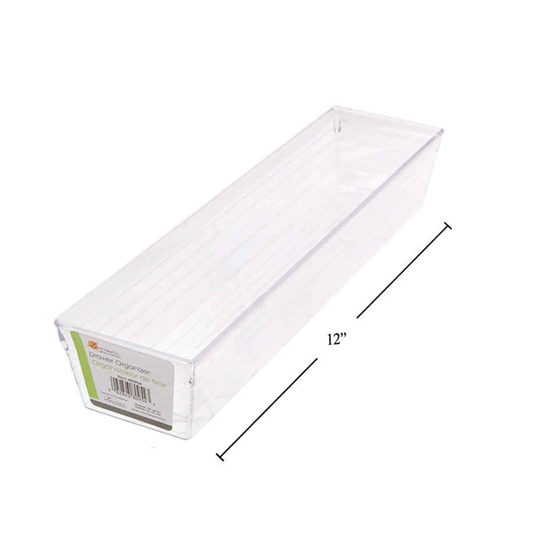 Luciano Drawer Organizer Clear Plastic 12x3x2in