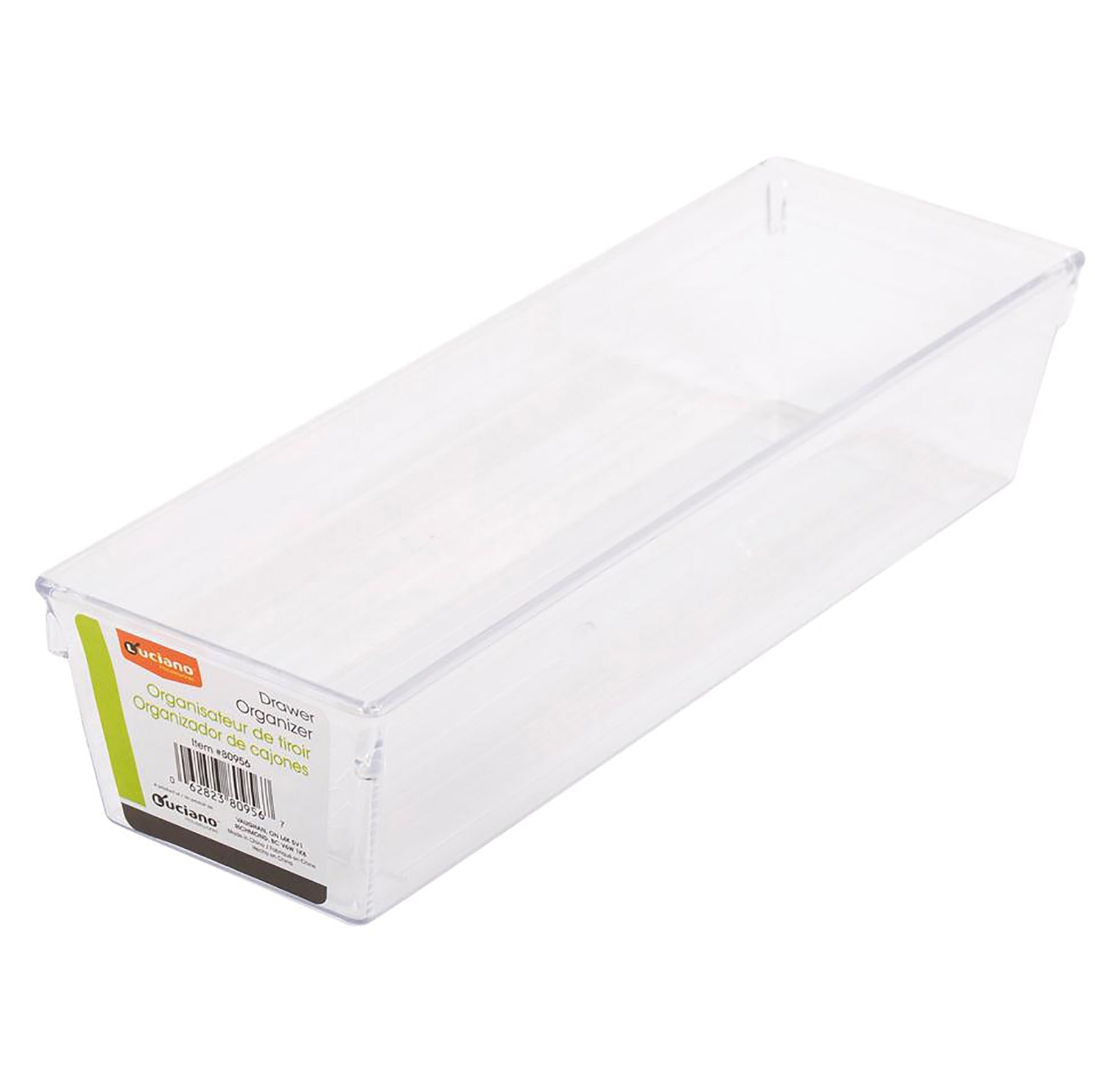 Luciano Drawer Organizer Clear Plastic 9x3x2in