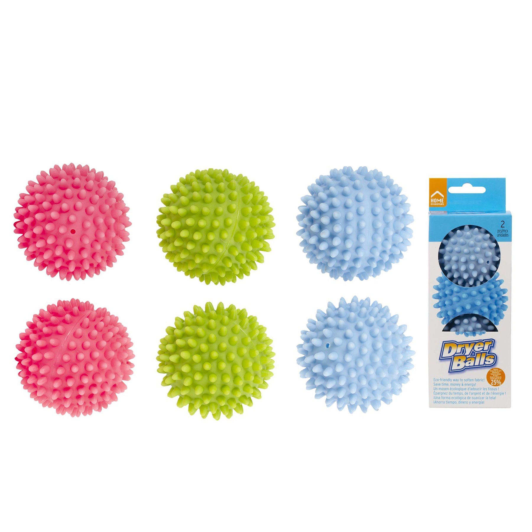 Home Essentials 2 Plastic Dryer Balls 2.75in each