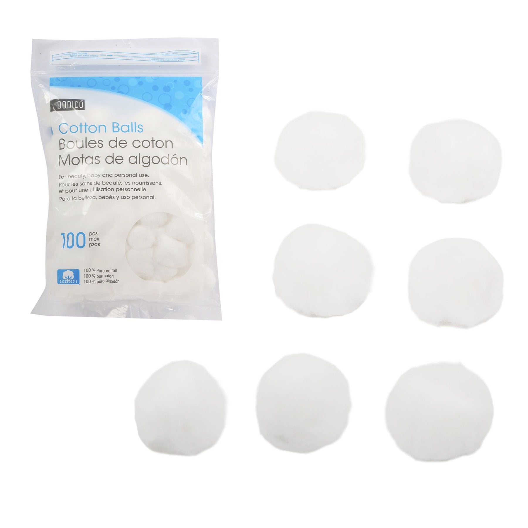 Bodico 100 Cotton Balls 100% Cotton