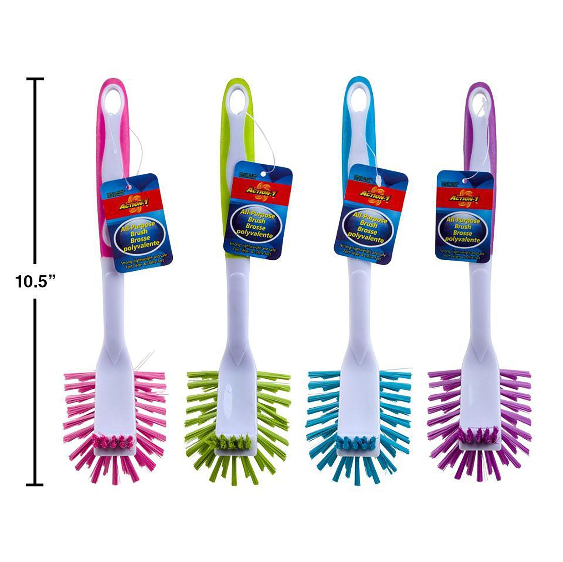 Action 1 All-purpose Brush with Mini Scrubber 10.5in