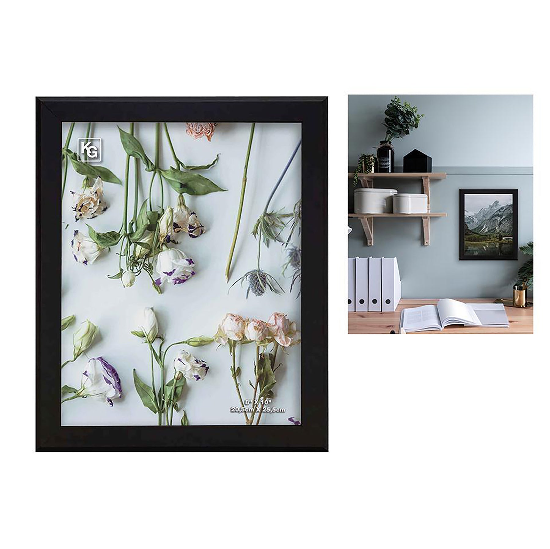 KG Windsor Black Wood Frame 8x10in