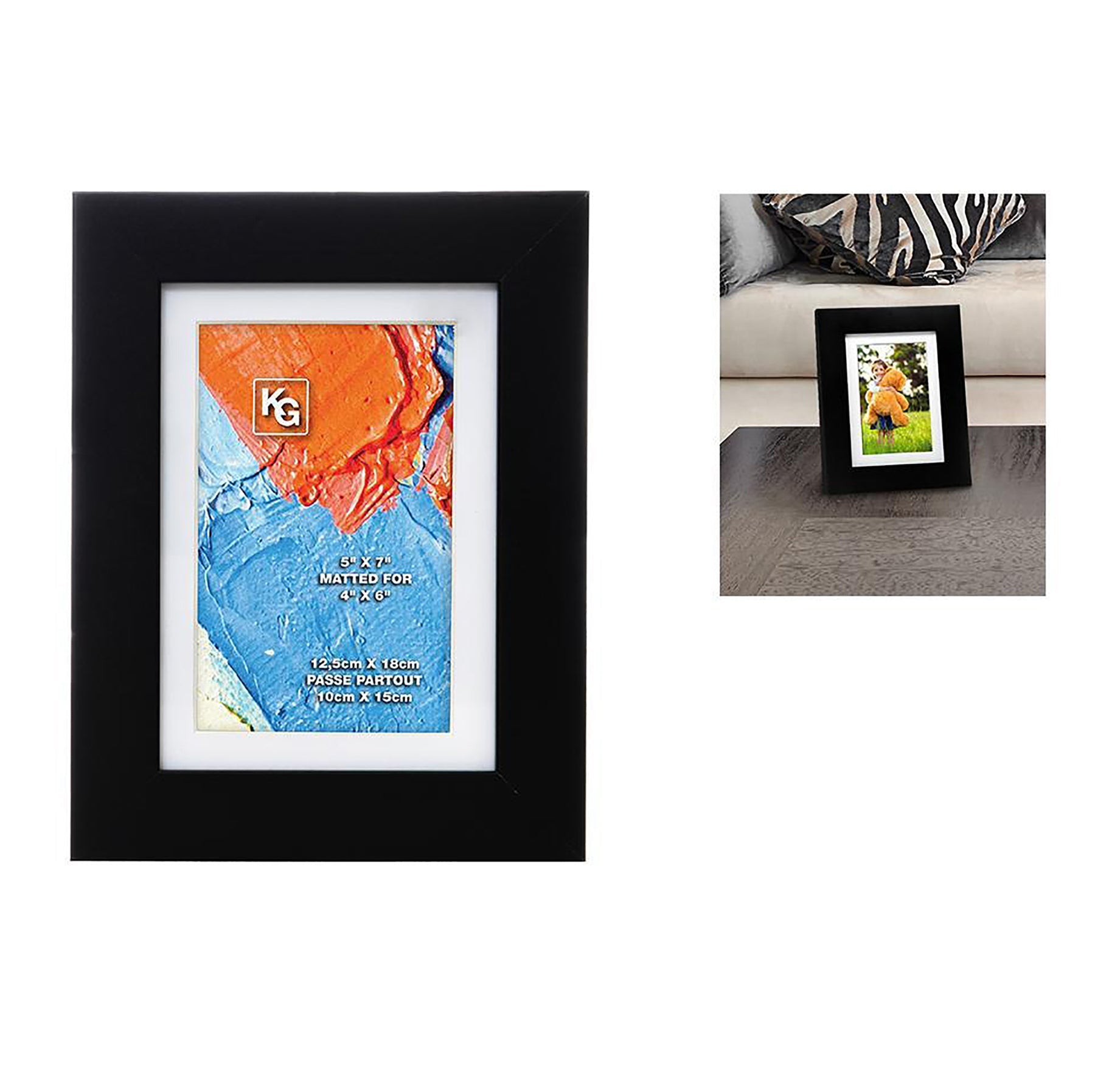 KG Langford Black Wood Frame 5x7in Photo 4x6in