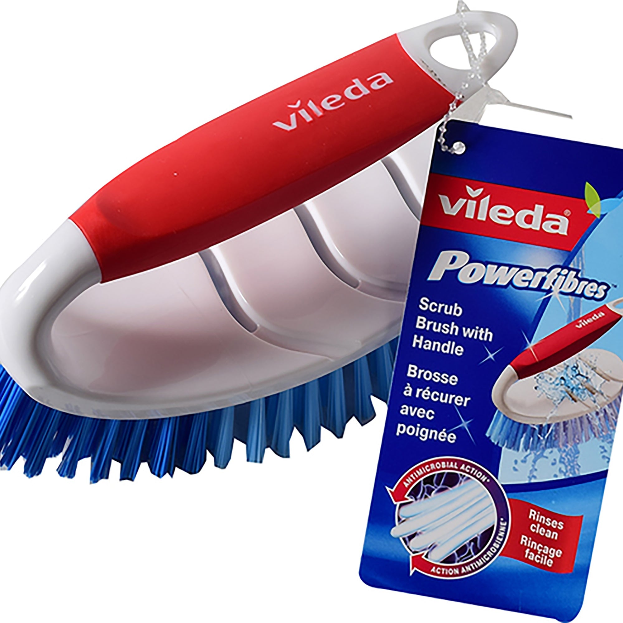 Vileda Scrub Brush with Handle 5.75x3in