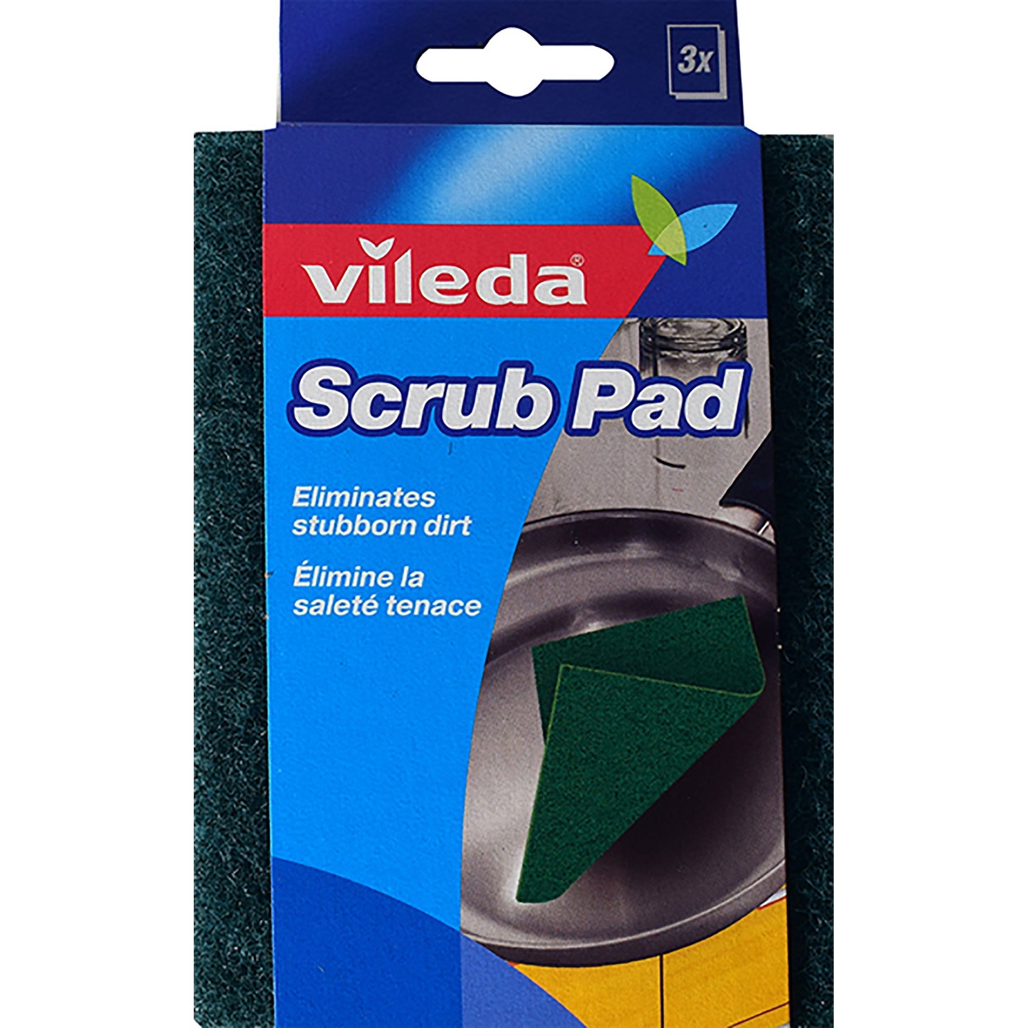 Vileda 3 Scrub Pads Multipurpose 5.5x4in