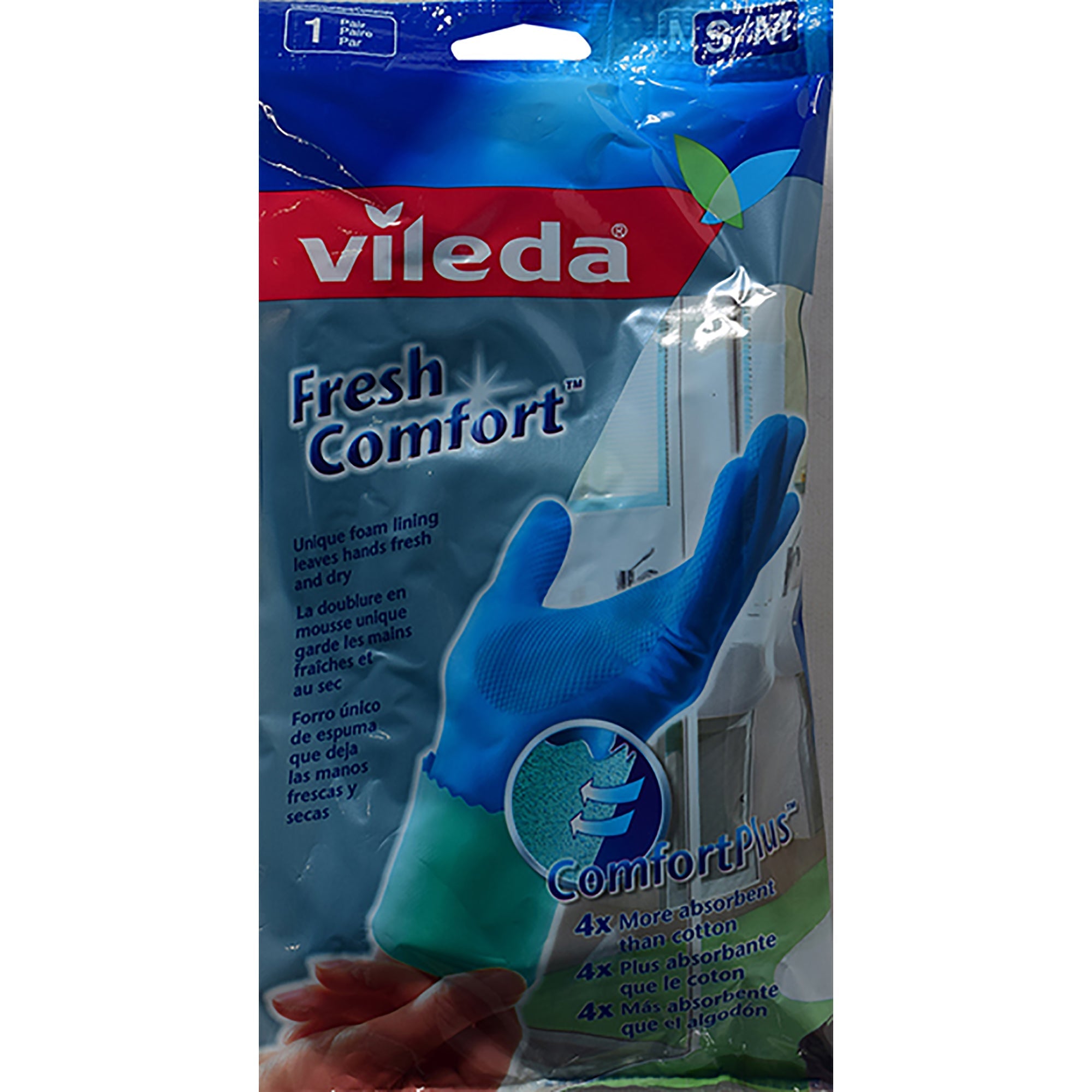Vileda 1 Pair of Gloves - Fresh Comfort Small/Medium
