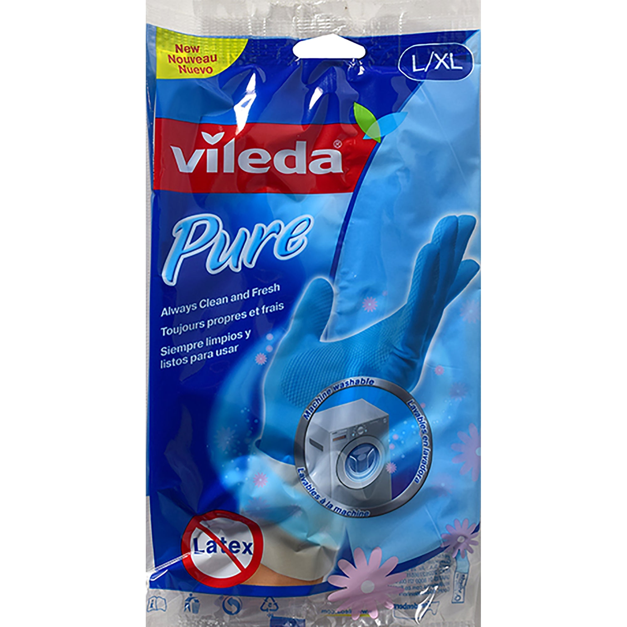 Vileda 1 Pair of Gloves - Pure - Latex Free Large/XLarge