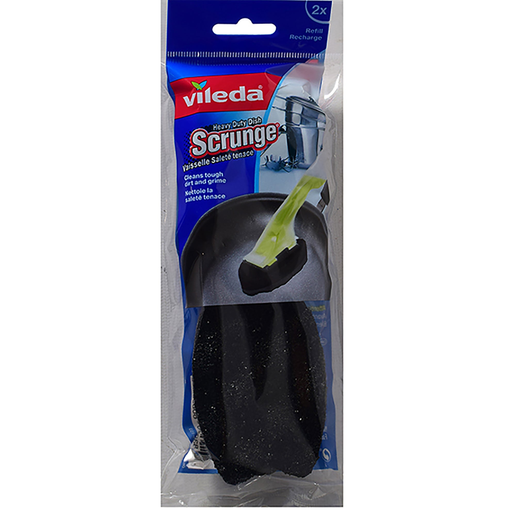 Vileda 2pcs Heavy Duty Scrunge Refill 3.5x2.25in