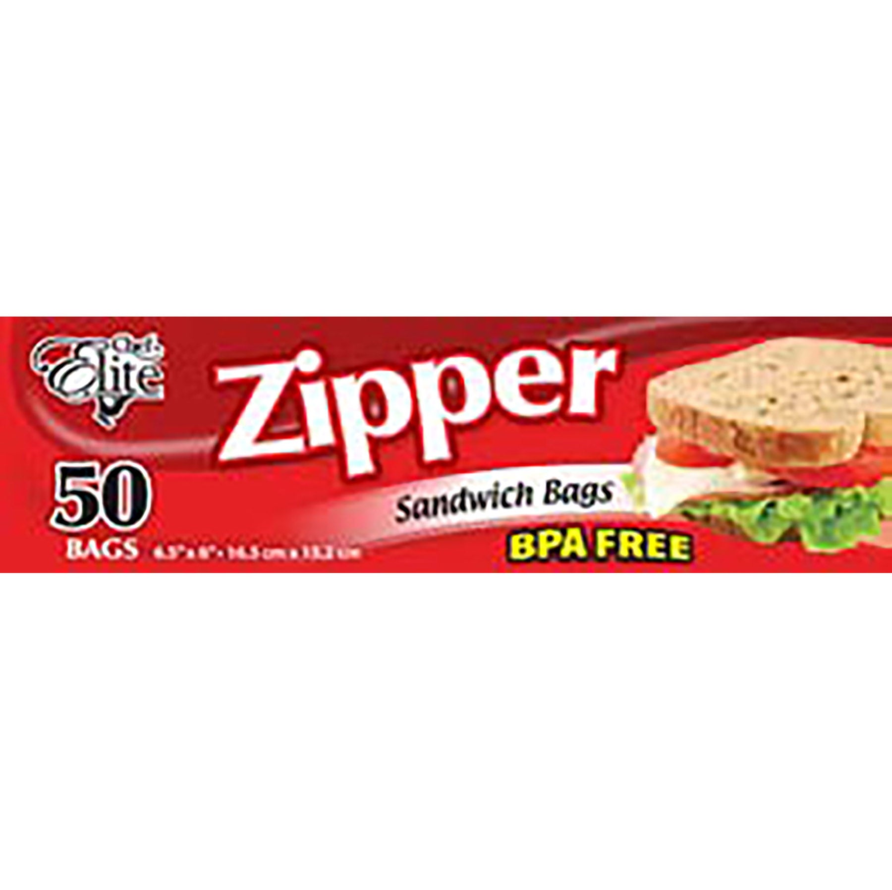 Chef Elite 50 Zipper Sandwich Bags 6.5x6in