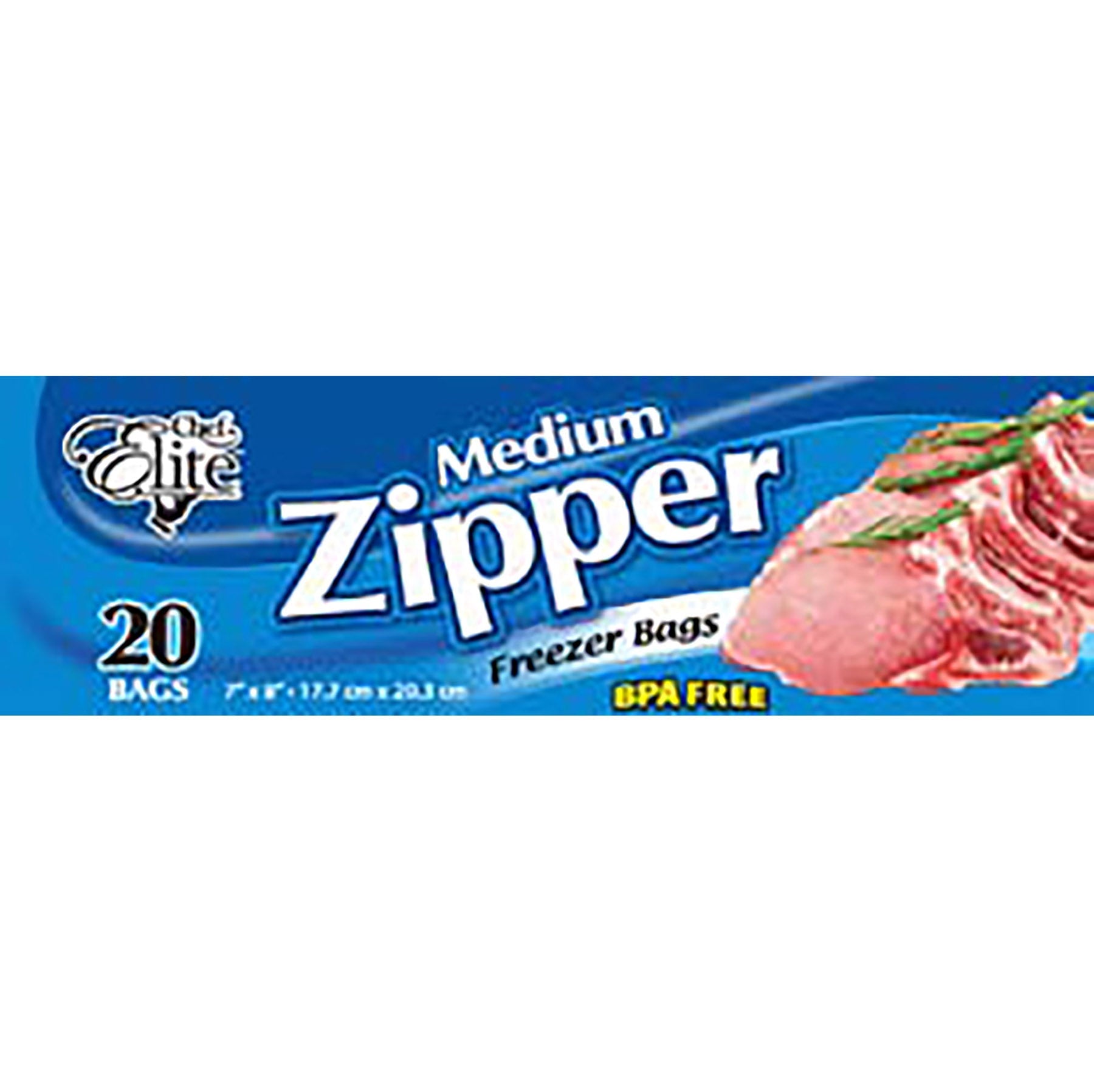 Chef Elite 20 Zipper Freezer Bags 7x8in