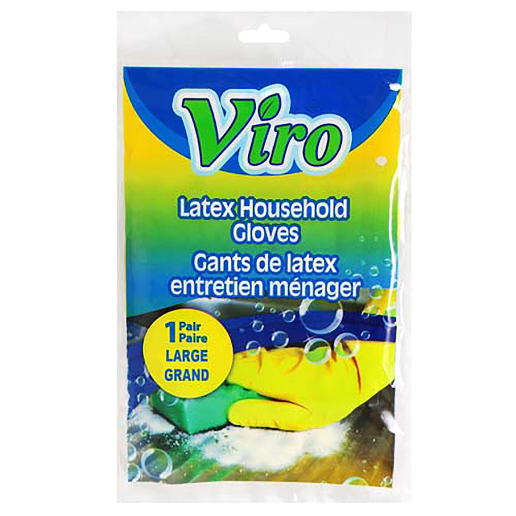 Viro 1 Pair Latex Gloves Large