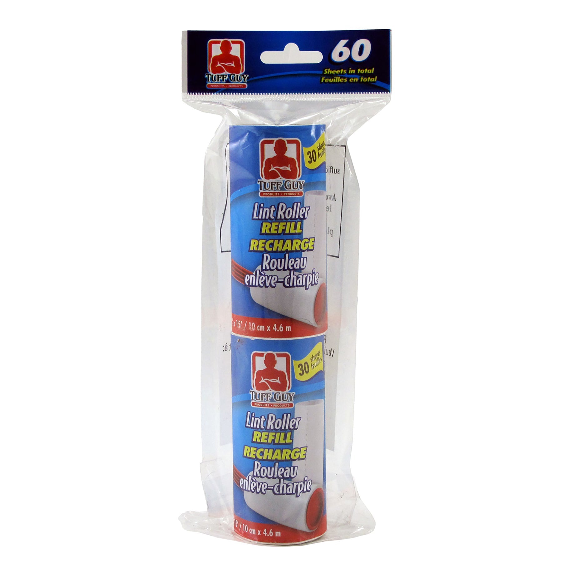 Tuff Guy 2 Lint Roller Refill 30 Sheets each 4in