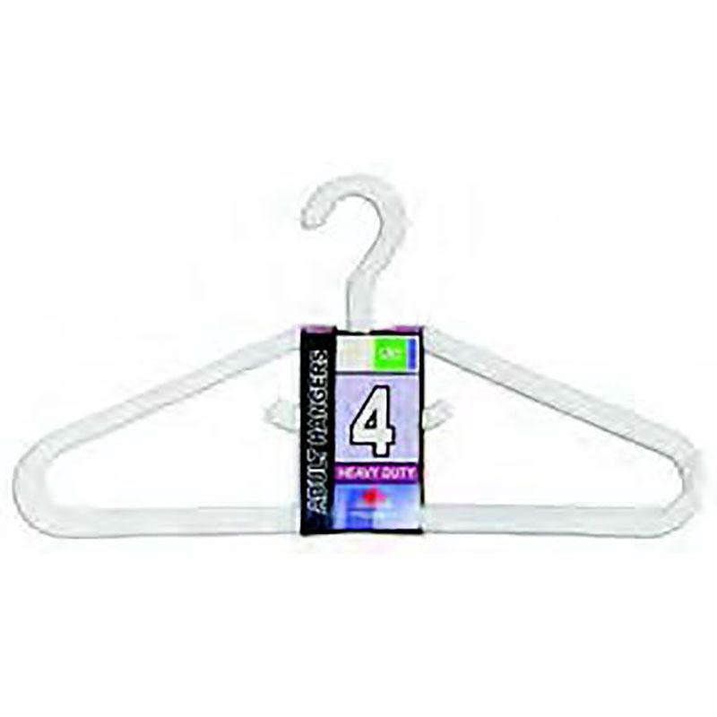 4 Clothes Hangers 17" White - Dollar Max Dépôt