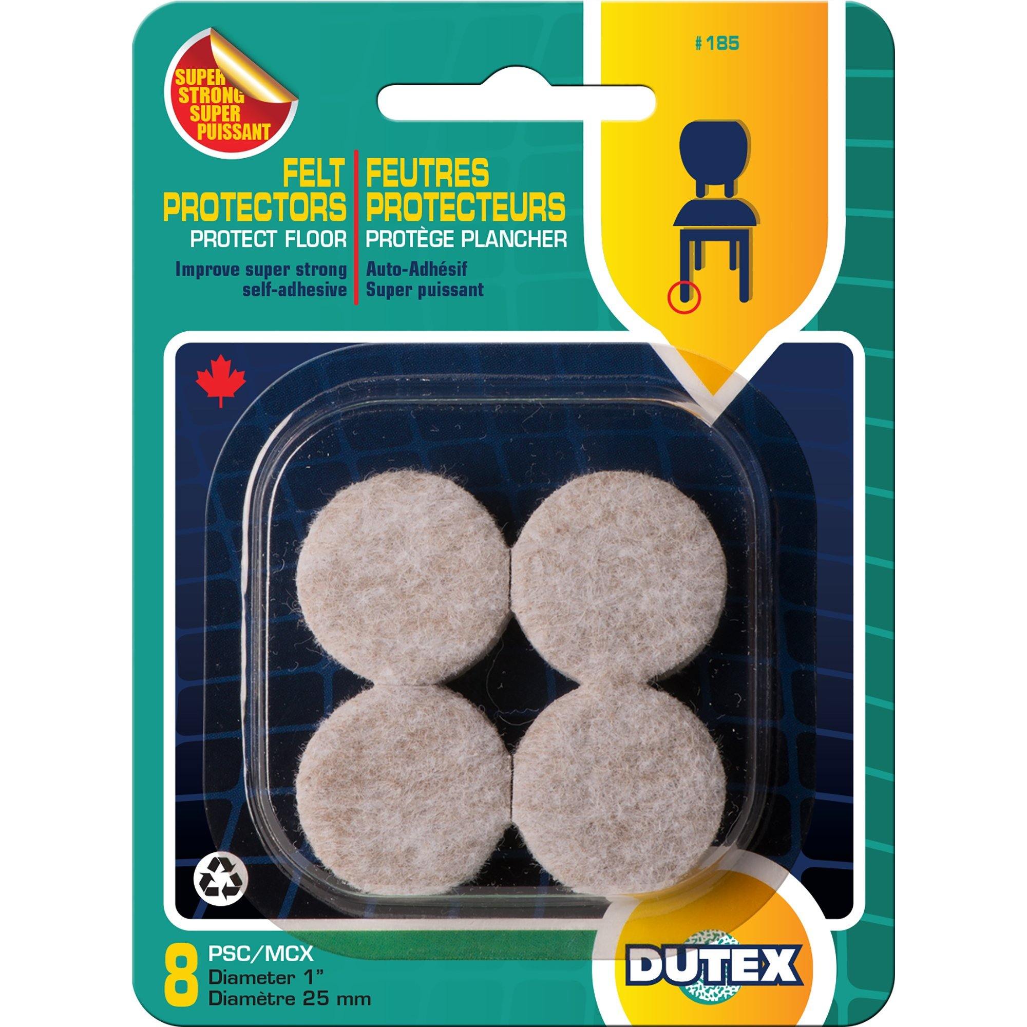 8 Felt Protectors For Floor Super Strong Self-Adhesive Diameter 1" - Dollar Max Dépôt