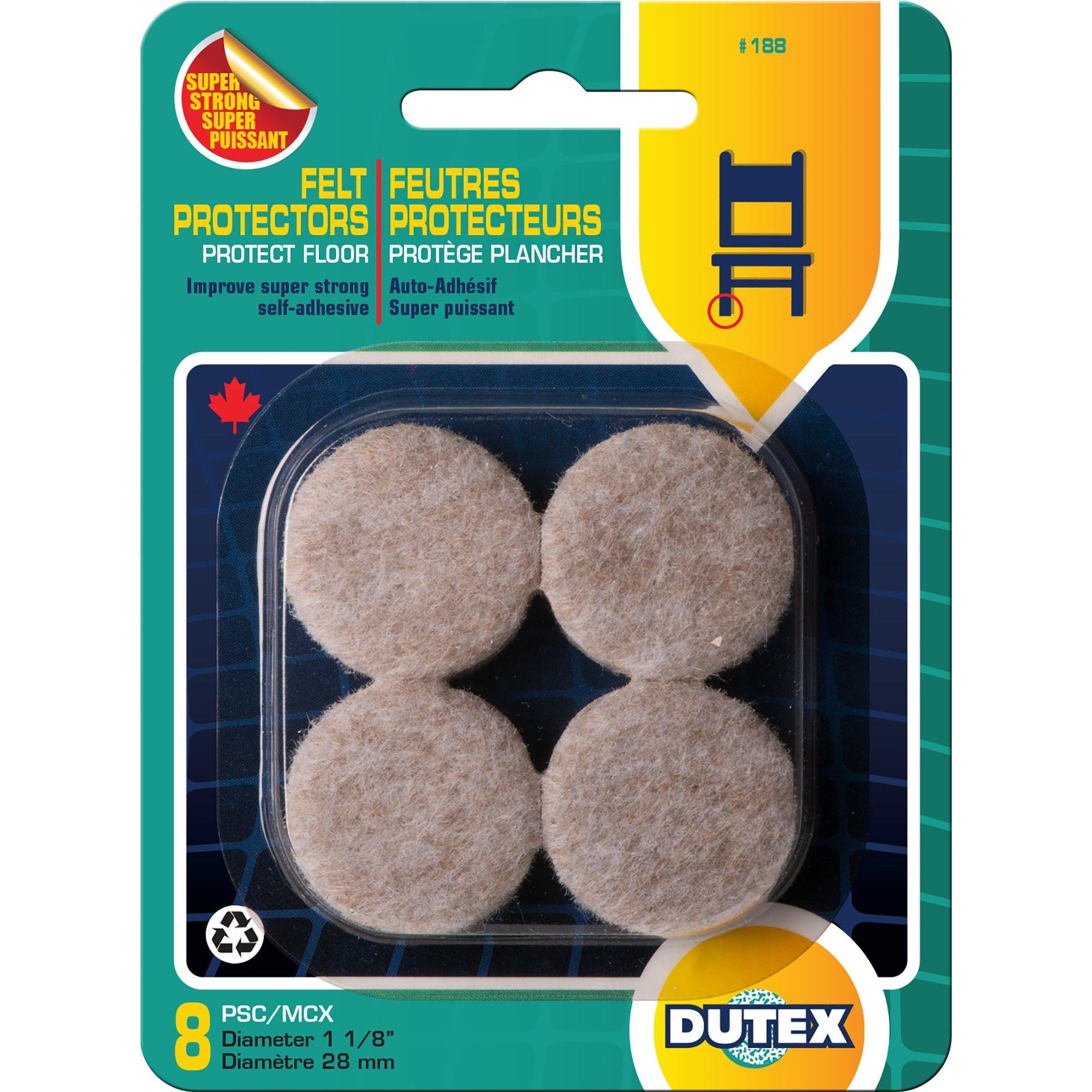 8 Felt Protectors For Floor Super Strong Self-Adhesive Diameter 1 1/8" - Dollar Max Dépôt