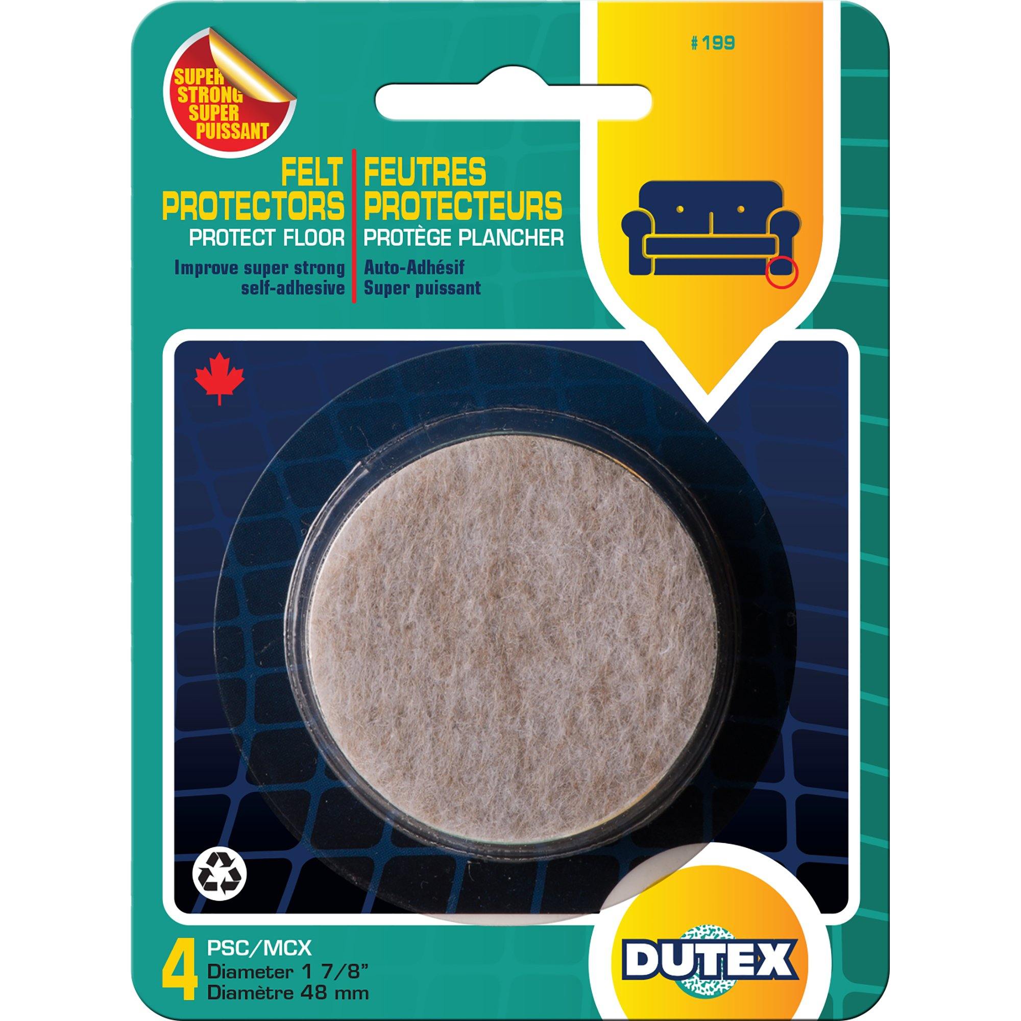 4 Felt Protectors For Floor Super Strong Self-Adhesive Diameter 1 7/8" - Dollar Max Dépôt