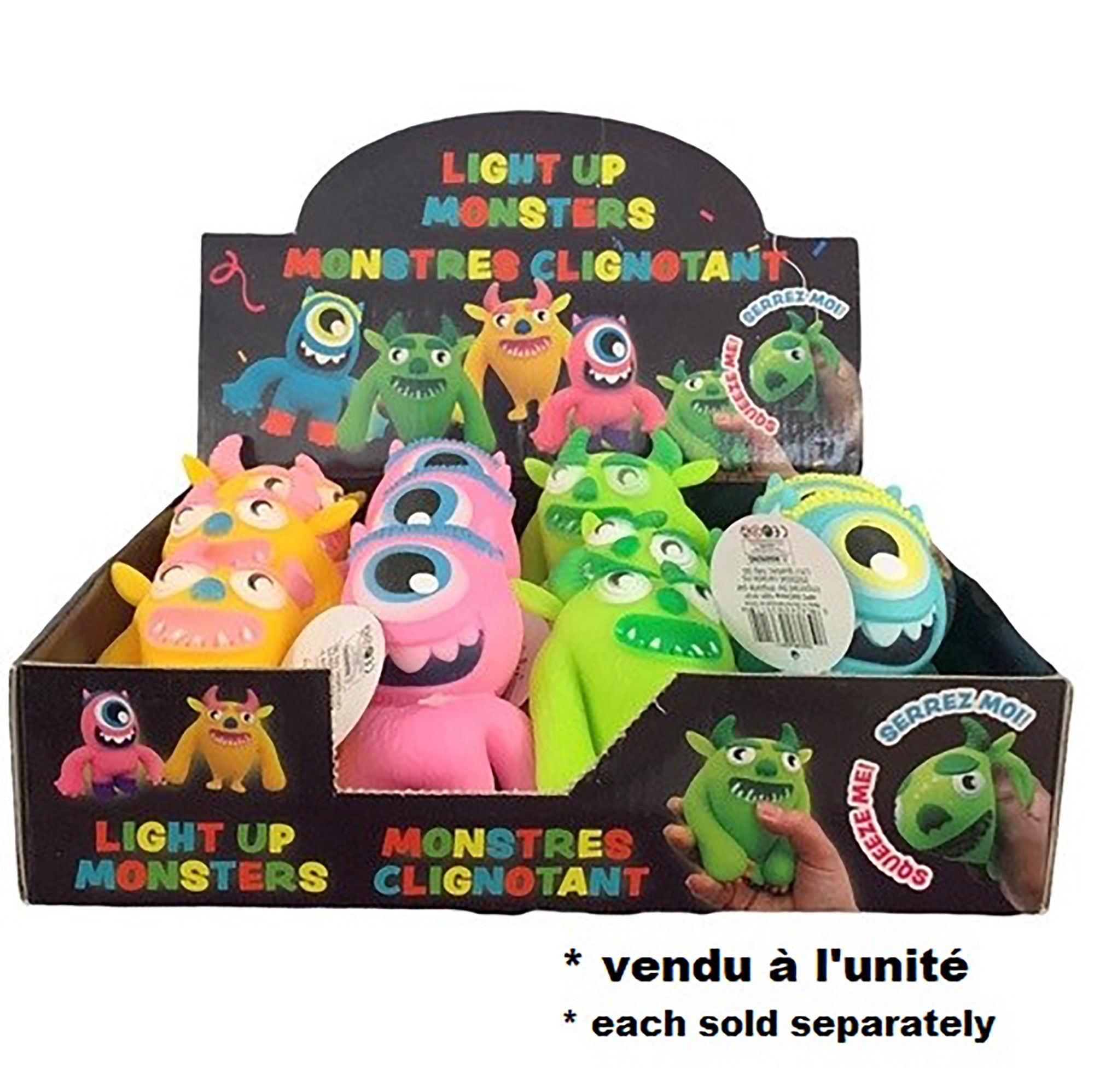 Squishy Light-up Monster 4x5in 3+