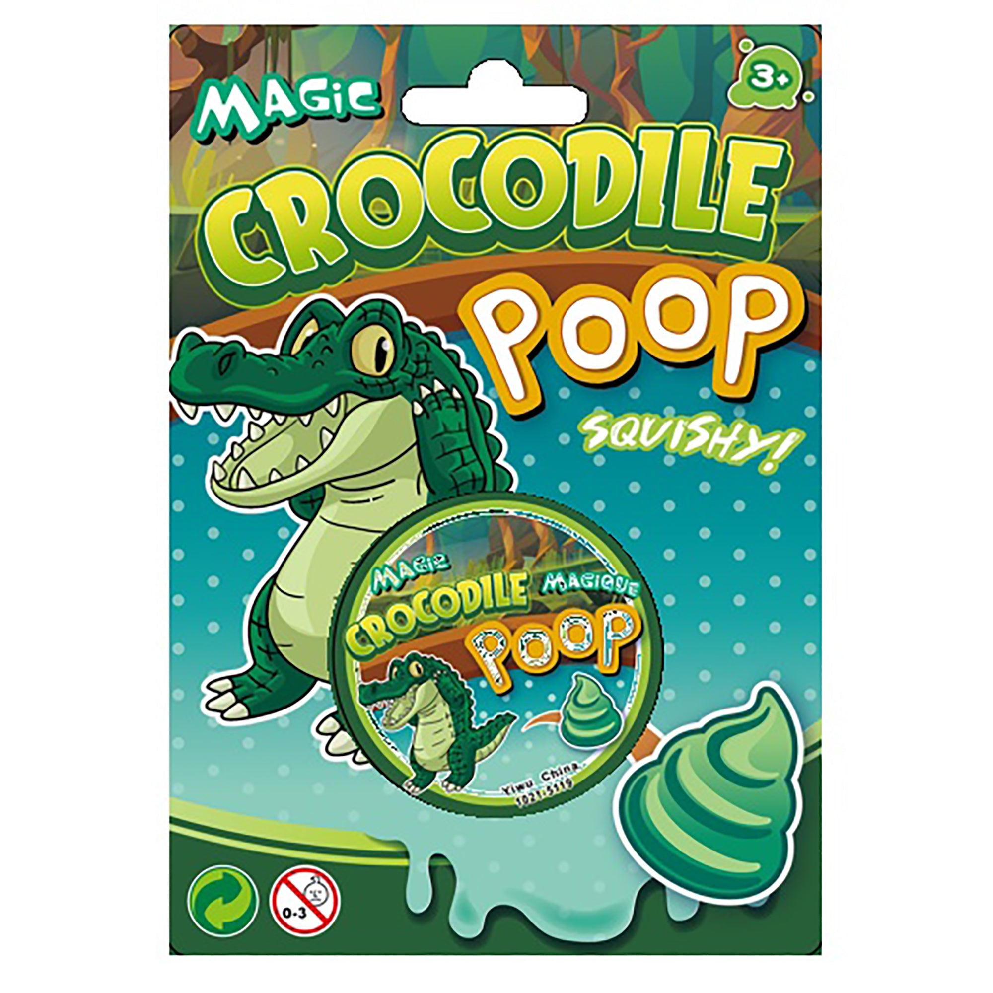 Squishy Crocodile Poop 2.5x0.75in Jar 3+