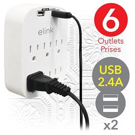 Outlet With 2 X Usb - Dollar Max Depot