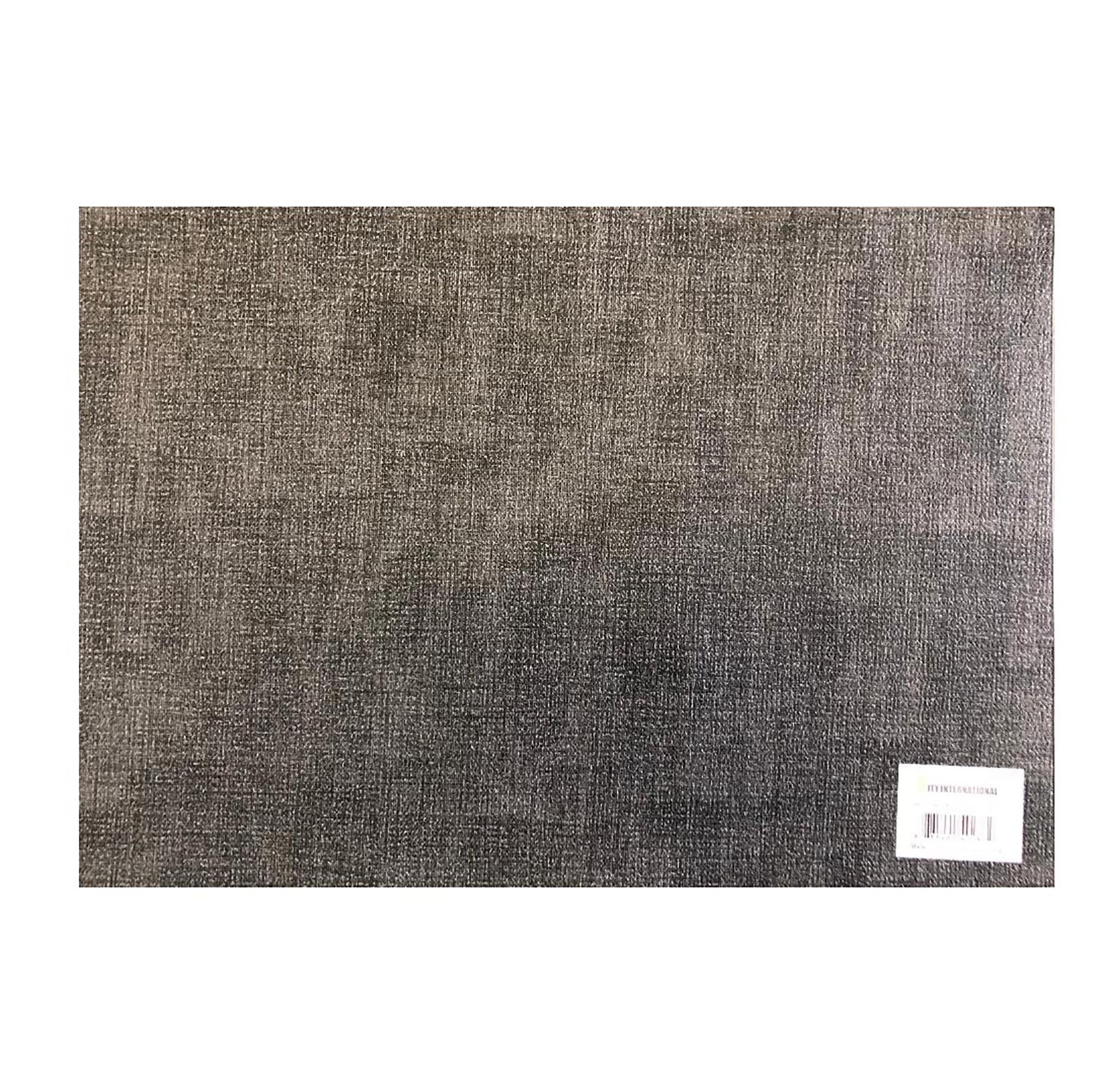 Heavy Suede Look Textaline Charcoal Grey Placemat 17x11.75in