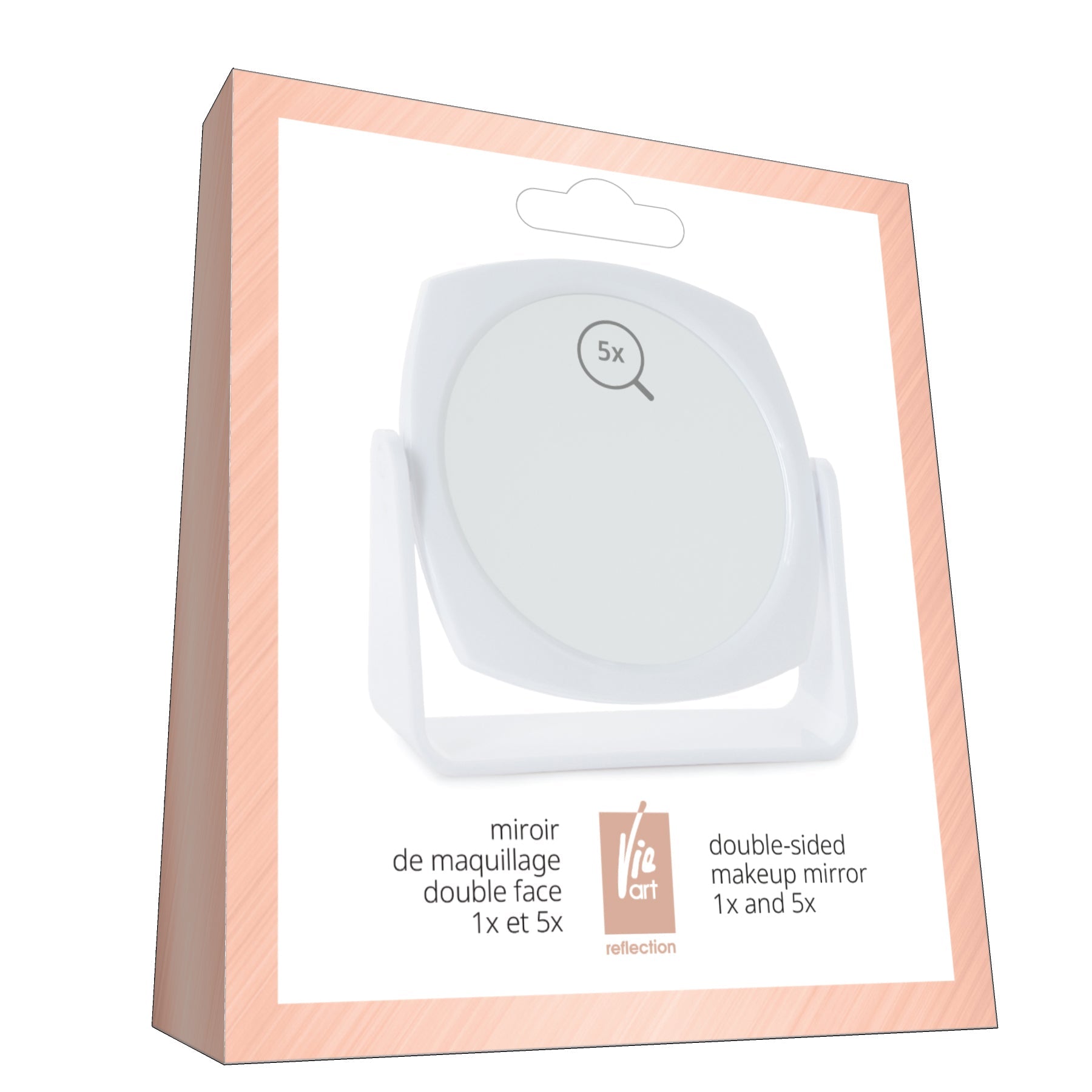 Vie Art Double-sided Makeup Mirror White 4in