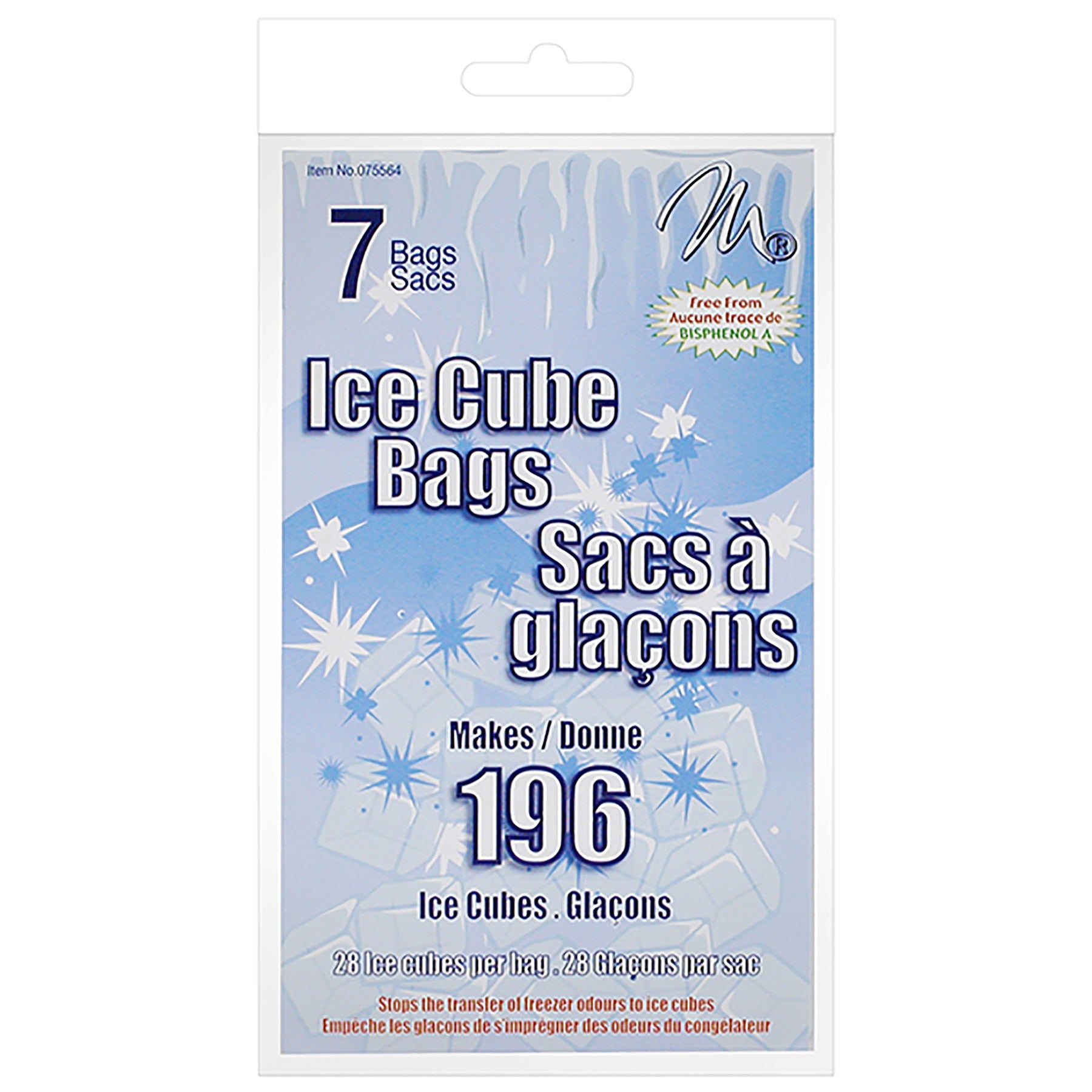 7pcs Ice Cube Bag for 28 Ice Cubes each Bag