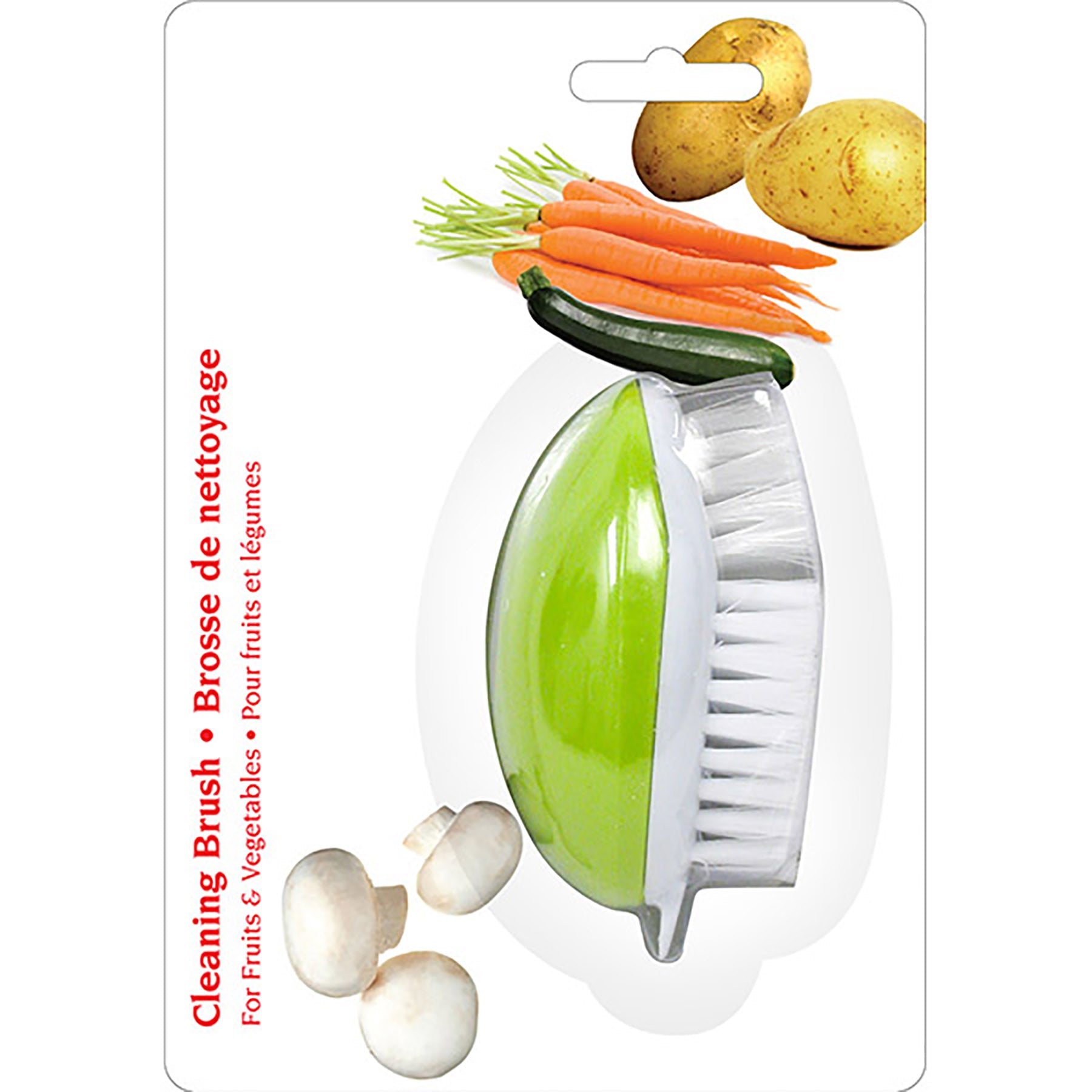 Gourmet Cleaning Brush for Fruits and Vegetables 3.5x2in