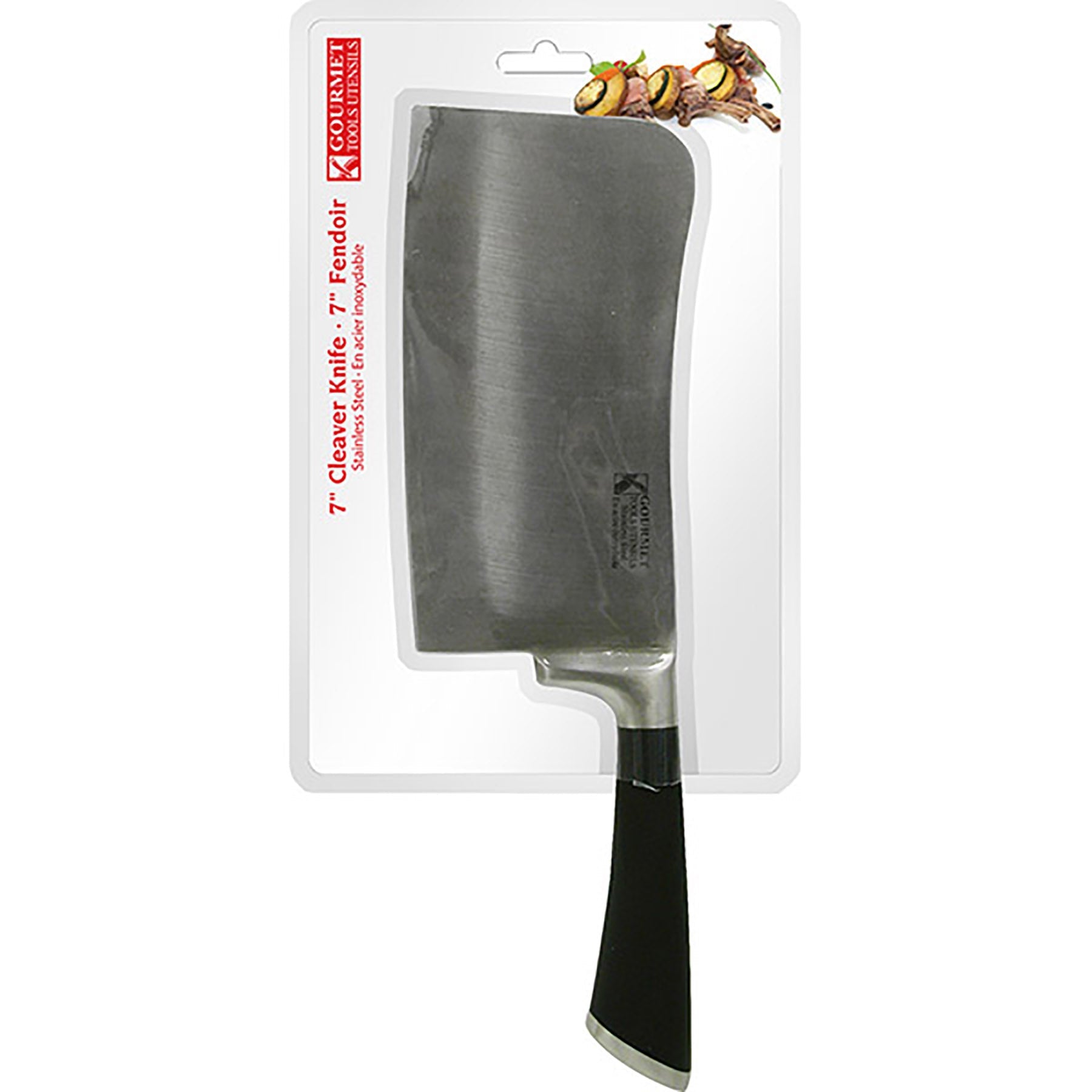 Gourmet Stainless Steel Cleaver 7in