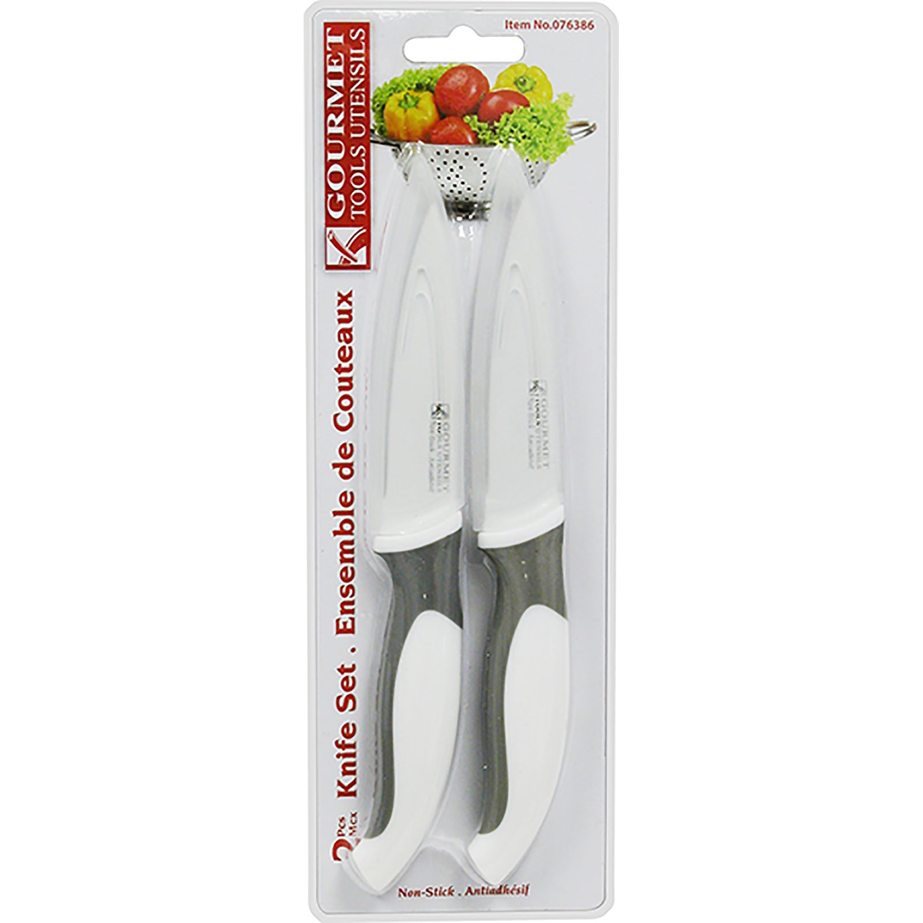 Gourmet 2 Paring Knifes Non Stick 8.4in