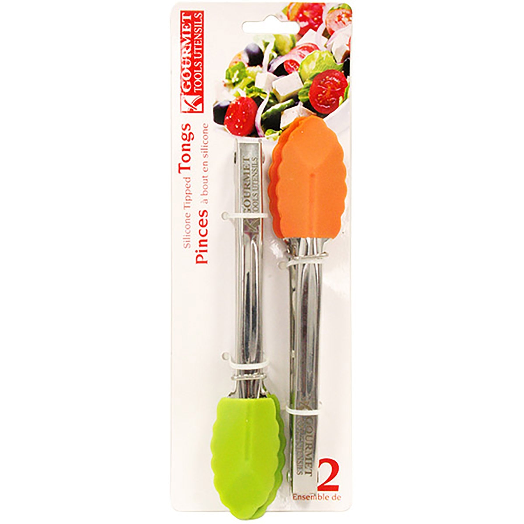 Gourmet 2 Mini Tongs Stainless Steel with Silicone Tips