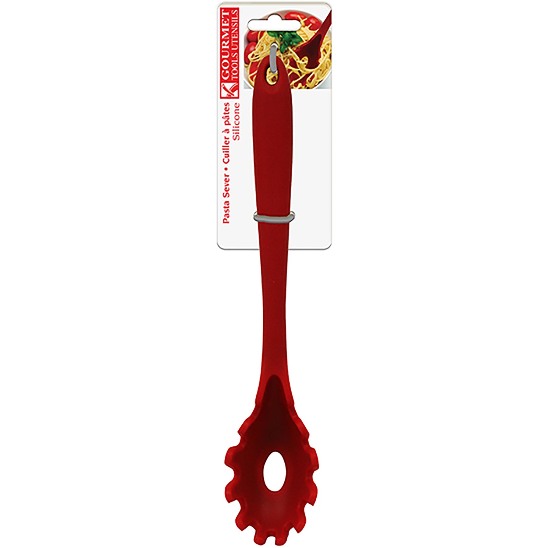 Gourmet Spaghetti Server Red Silicone 11.25in