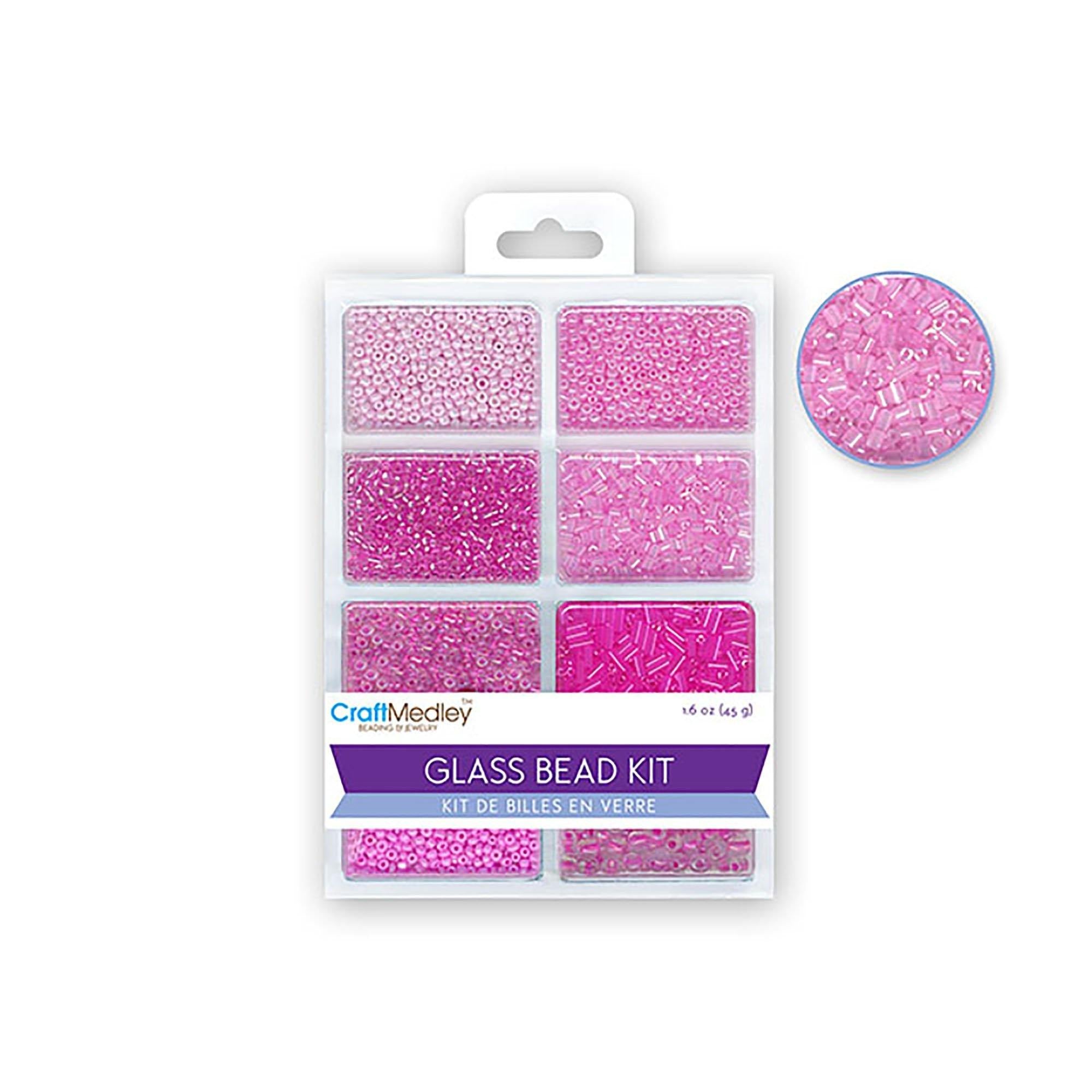Blush Glass Bead Kit : Rocailles / Seed Beads / Bugles 45G Ultimix - Dollar Max Dépôt