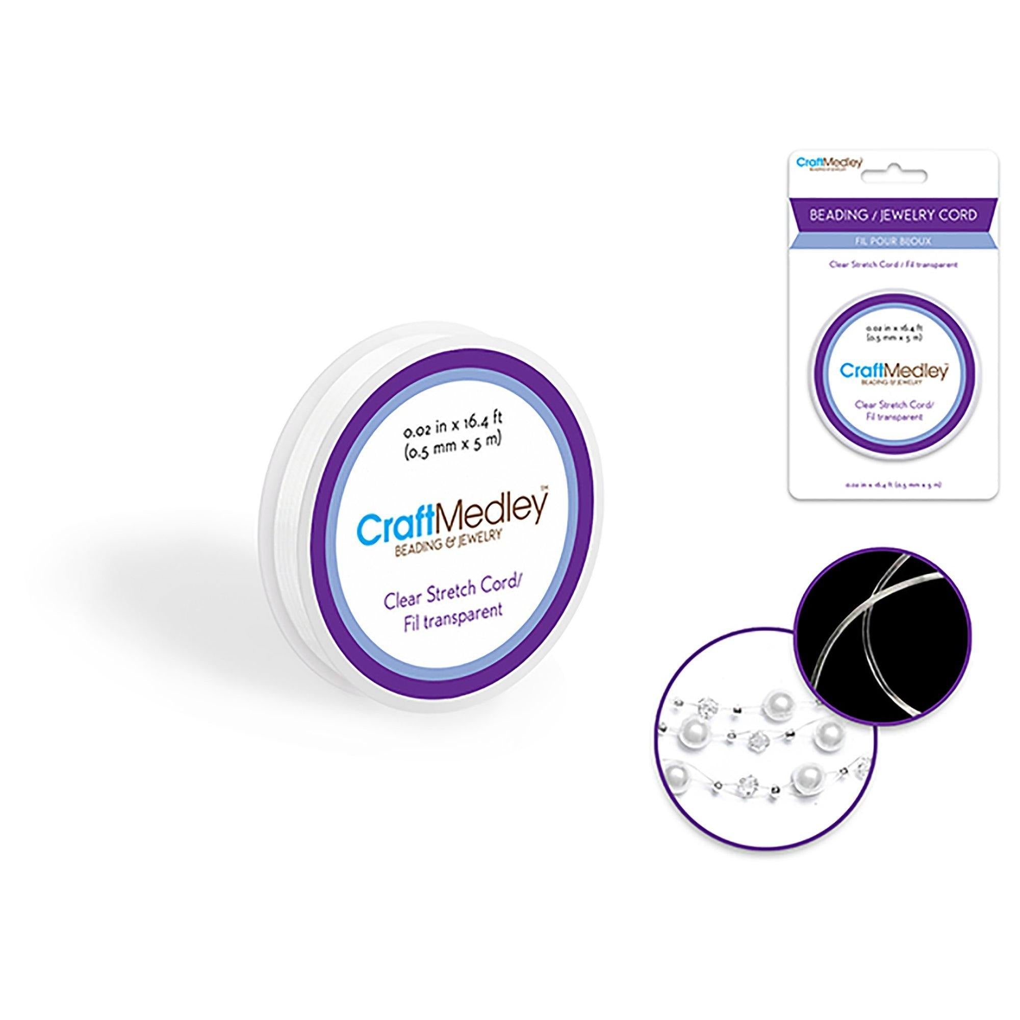 Beading / Jewelry Cord : Stretch Clear 5Mx0.5Mm - Dollar Max Dépôt
