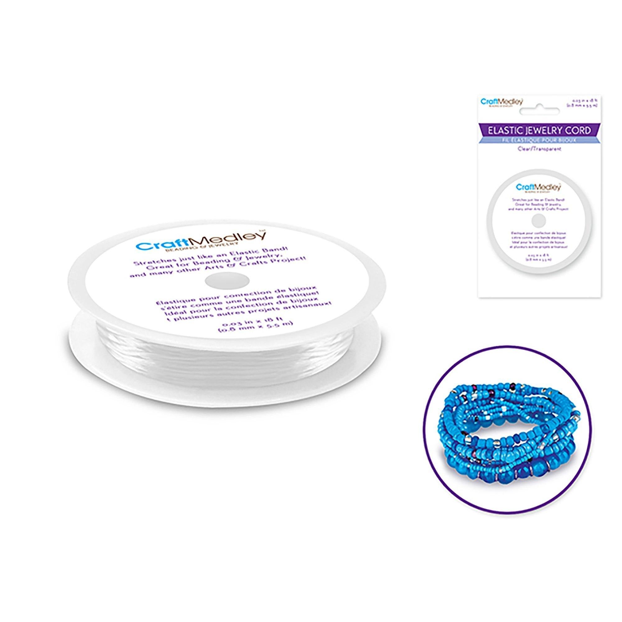 Clear Jewelry/Craft Cord: 18Ft Elastic Cord 0.8Mmx5.5M - Dollar Max Dépôt