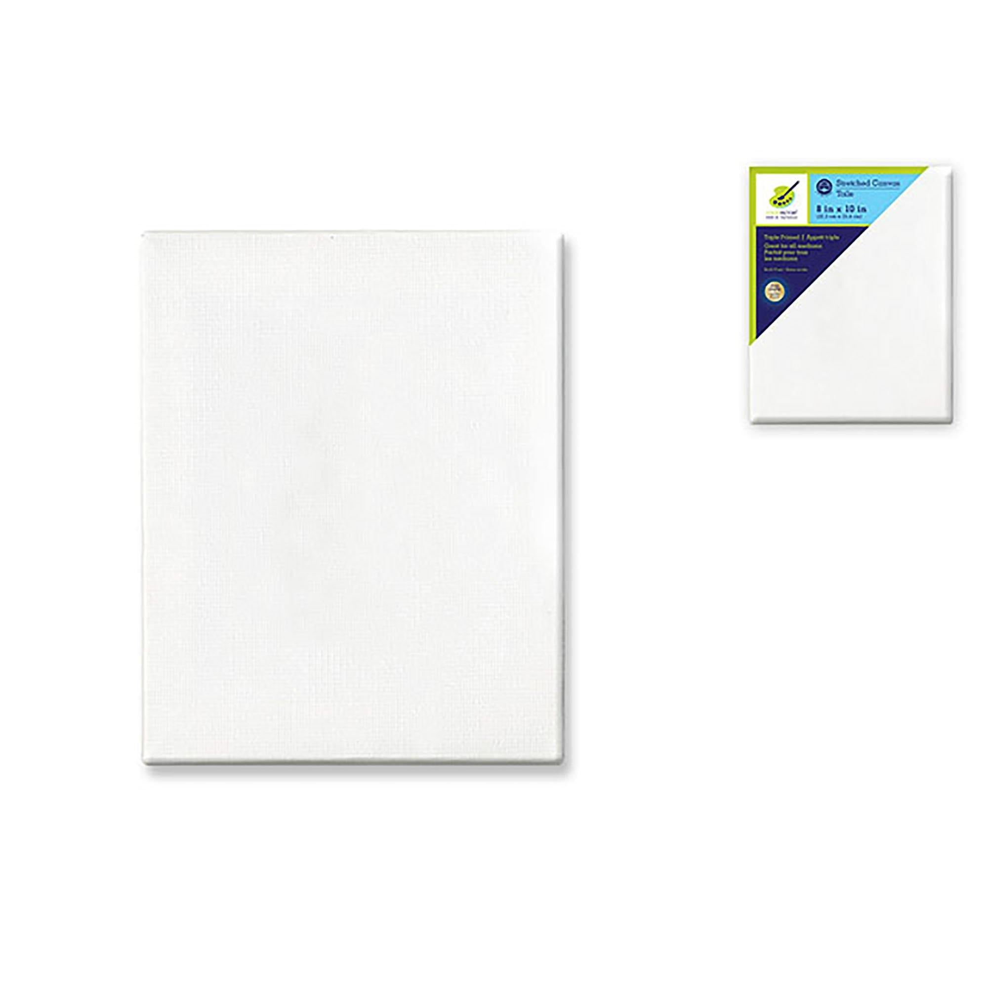 Stretch Artist Canvas: Rect. 8"X10" Primed Back-Stapled Painting Canvas - Dollar Max Dépôt