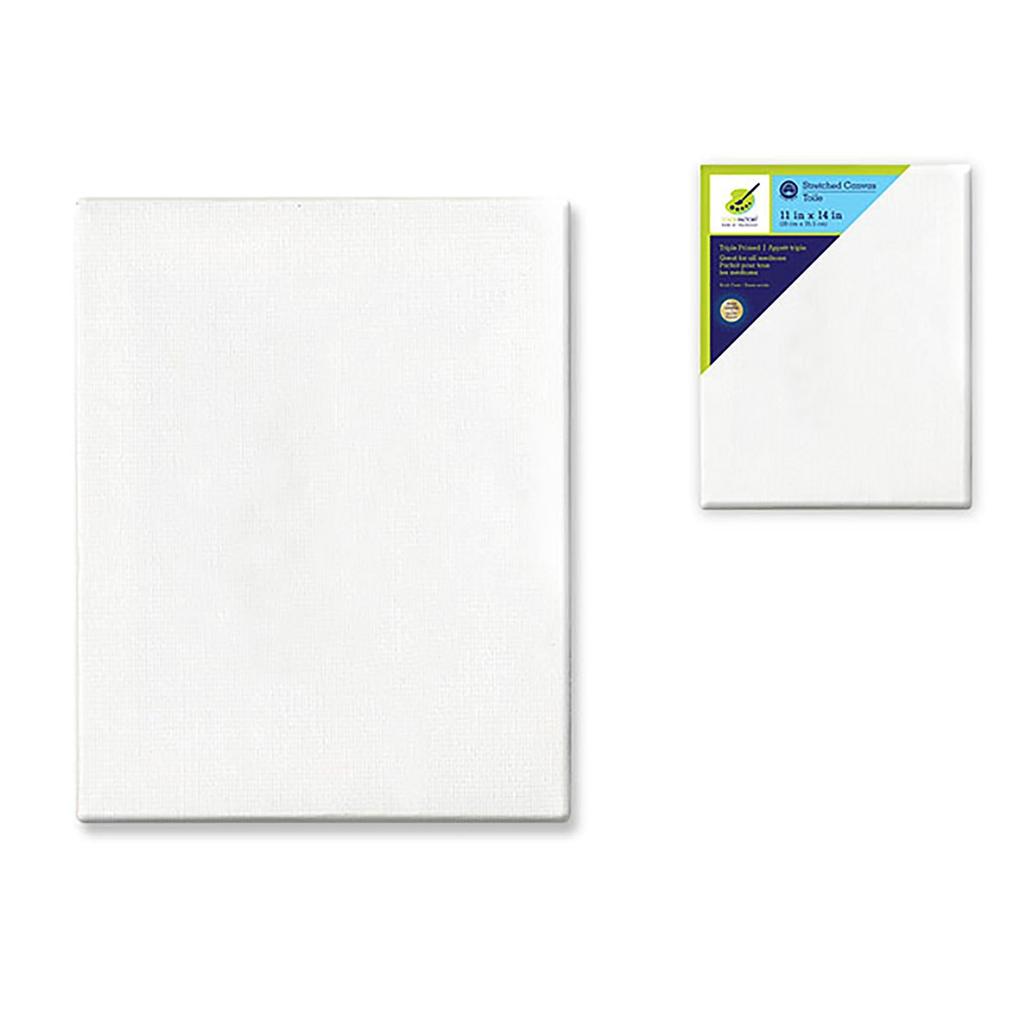 Stretch Artist Canvas: Rect. 11"X14" Primed Back-Stapled Painting Canvas - Dollar Max Dépôt