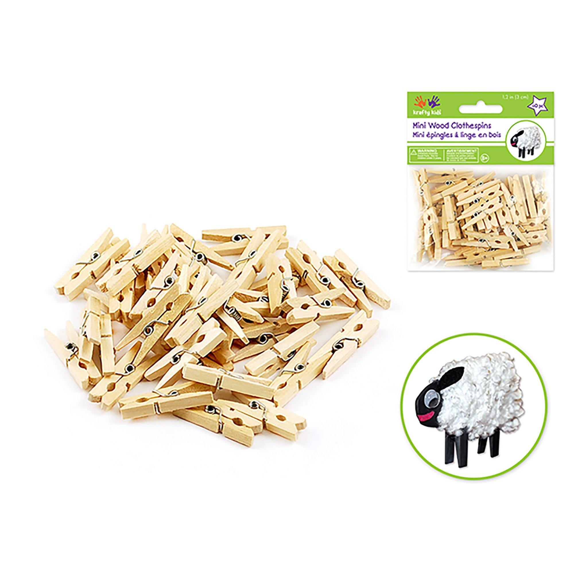 Craftwood: 1 3/16" Mini Clothespins Natural 40/Pk - Dollar Max Dépôt