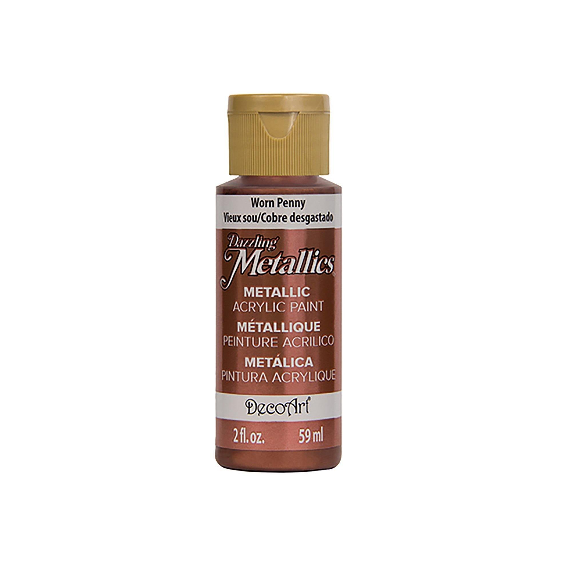 Da287 Worn Penny Dazzling Metallics Paint: 2Oz All-Purpose Shimmering Luster Da070-336 - Dollar Max Dépôt