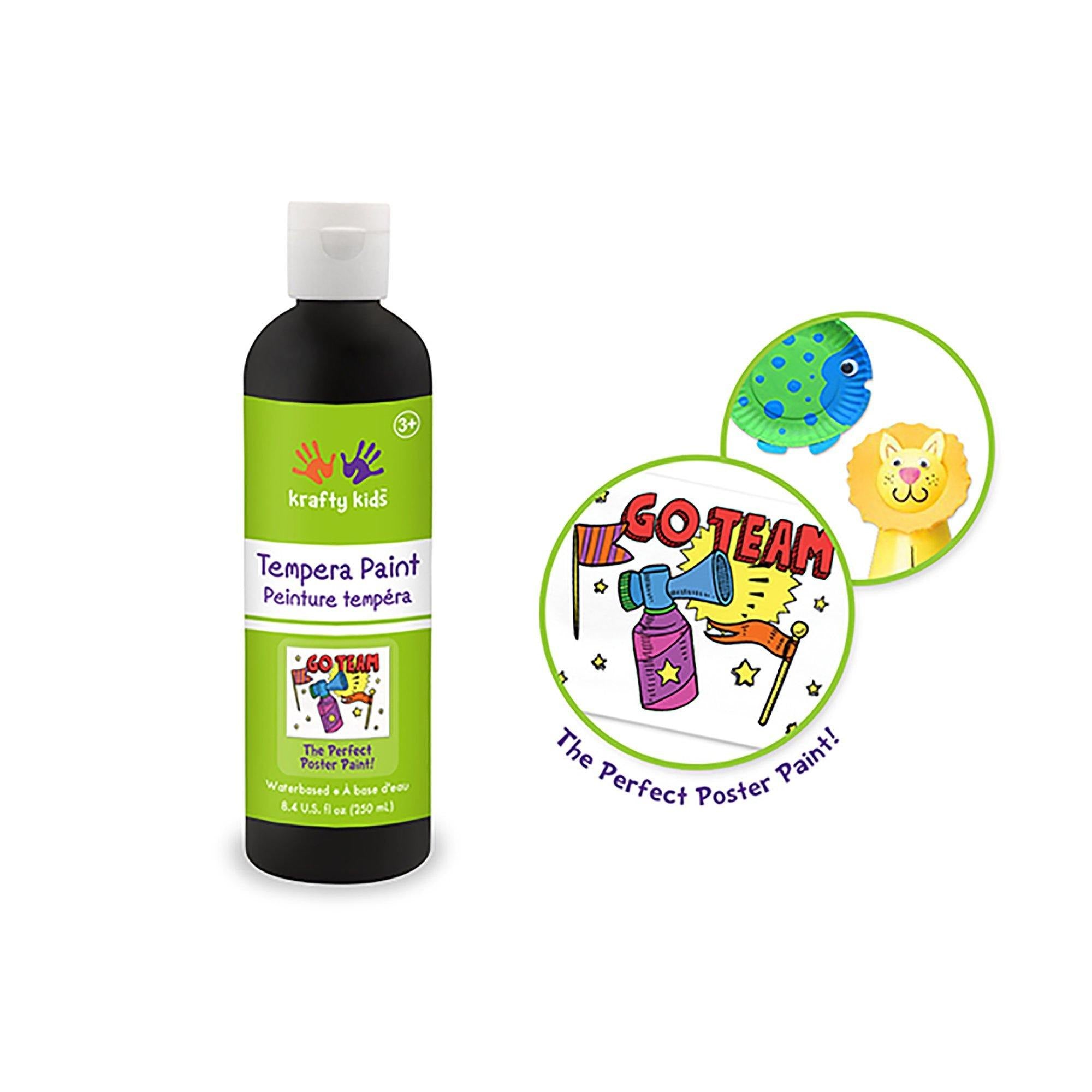 Black Krafty Kids Paint: 250Ml Tempera (8.45O - Dollar Max Dépôt