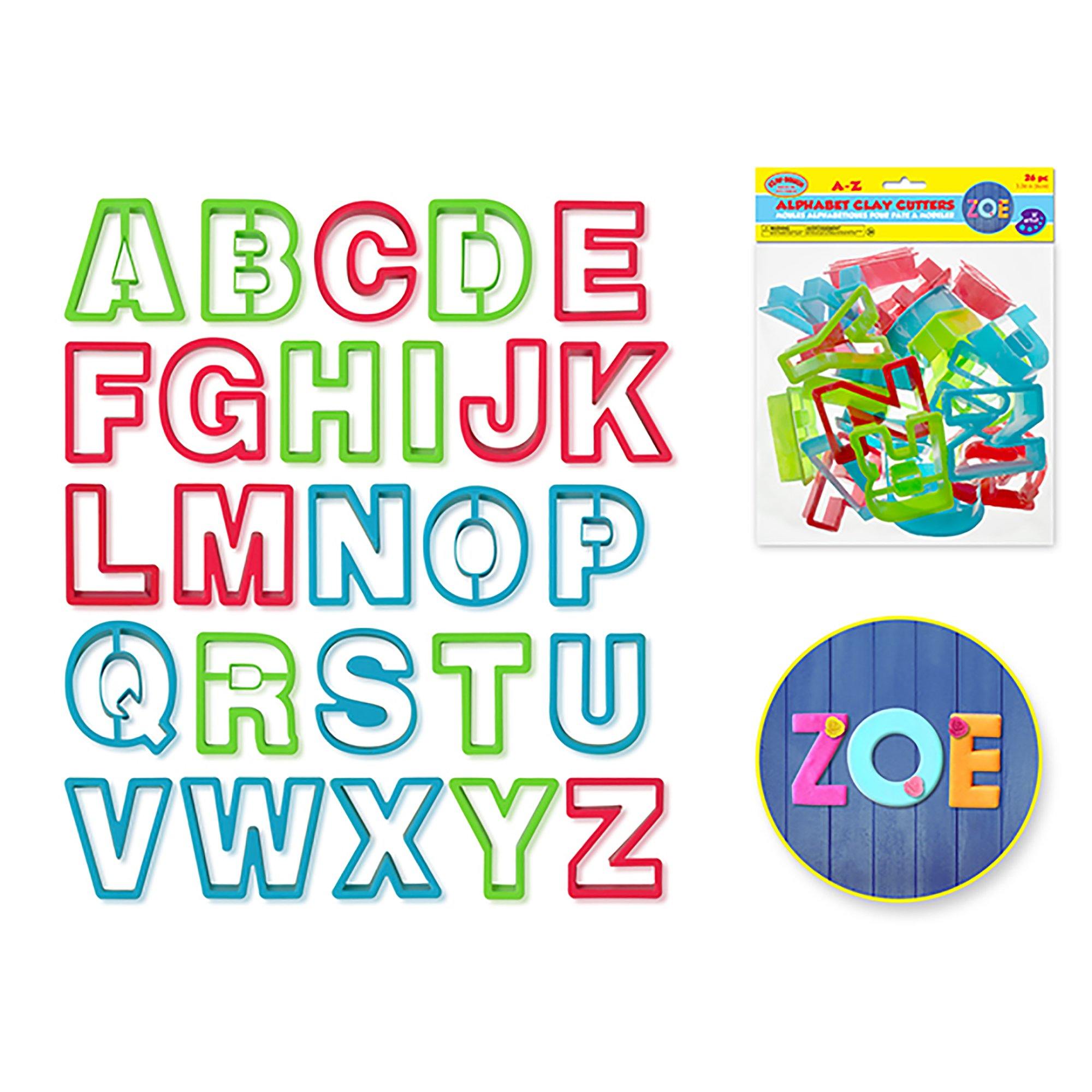 Krafty Kids: Lil' Artist Clay-Dough Alphabet Cutters X26 A-Z - Dollar Max Dépôt