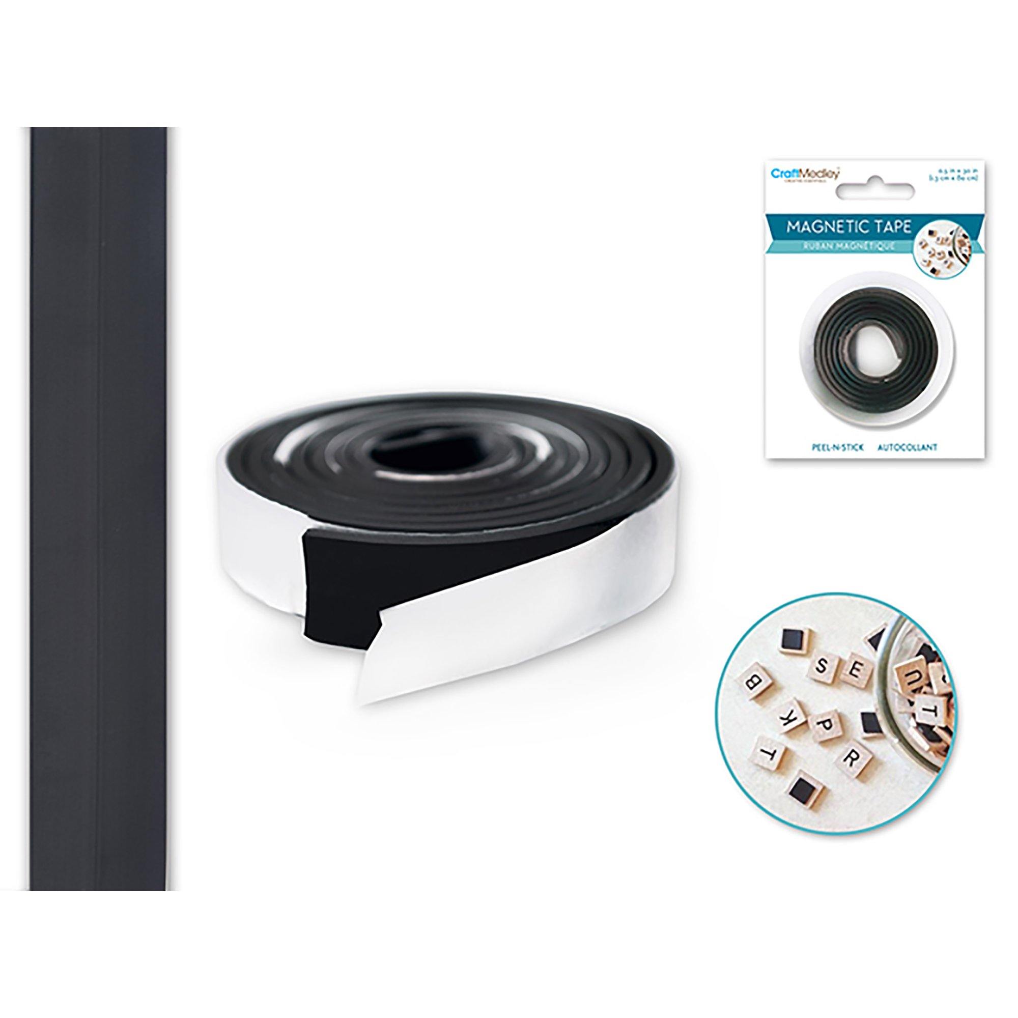 Magnetic Tape: 1/2"X30" Strip Peel-N-Stick - Dollar Max Dépôt