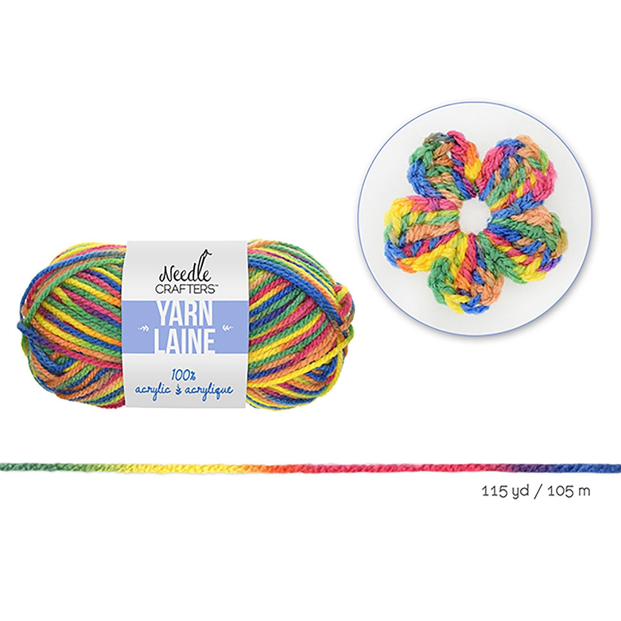 Boho Chic Needlecrafters: 50G Acrylic Yarn Multi-Dyed Ball - Dollar Max Dépôt